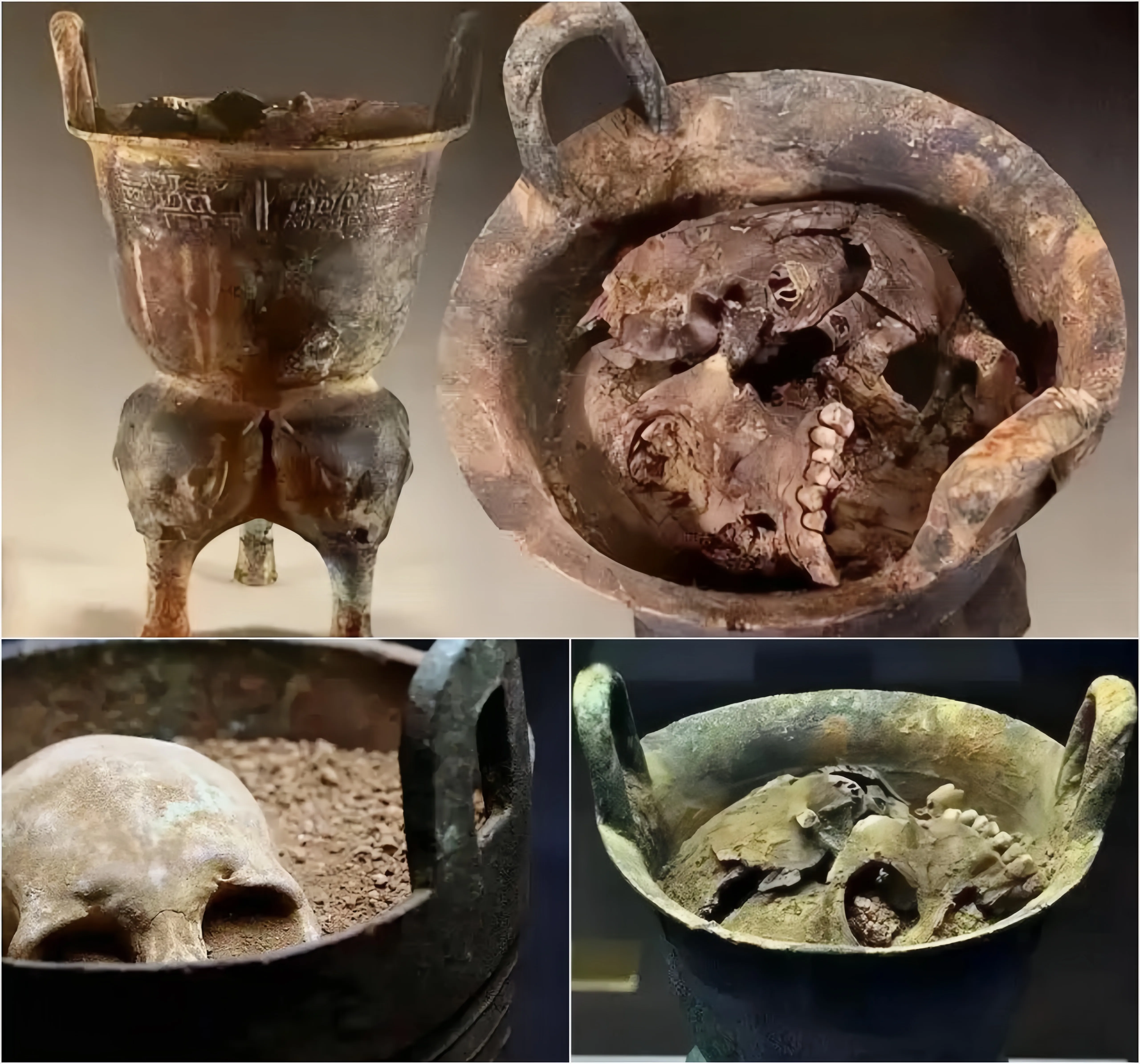 Chinese Archaeologists Stunned After Discovering Bronze Pots And Cauldrons Filled With Human Heads. - VC