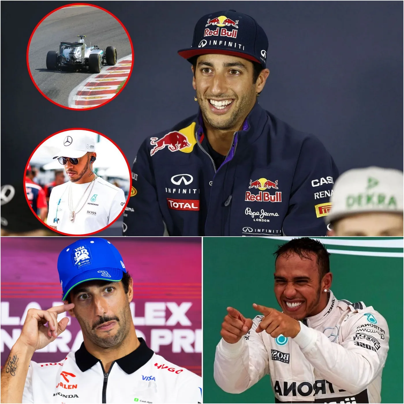 Cover Image for ⛔ When Daniel Ricciardo Showed The Middle Finger To A Fan Who Questioned Him How A Lewis Hamilton Rear Wing Looked Like