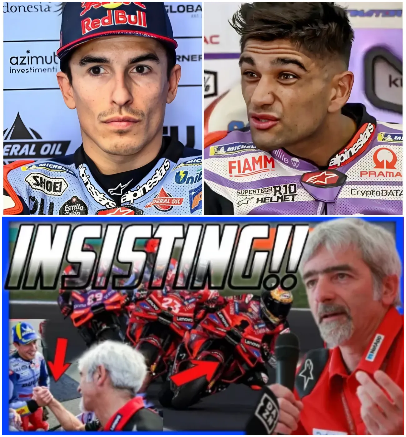 Cover Image for Marc Márquez habla💥Mad Martin no logró ser campeón, Bagnaia promete fantásticas recompensas