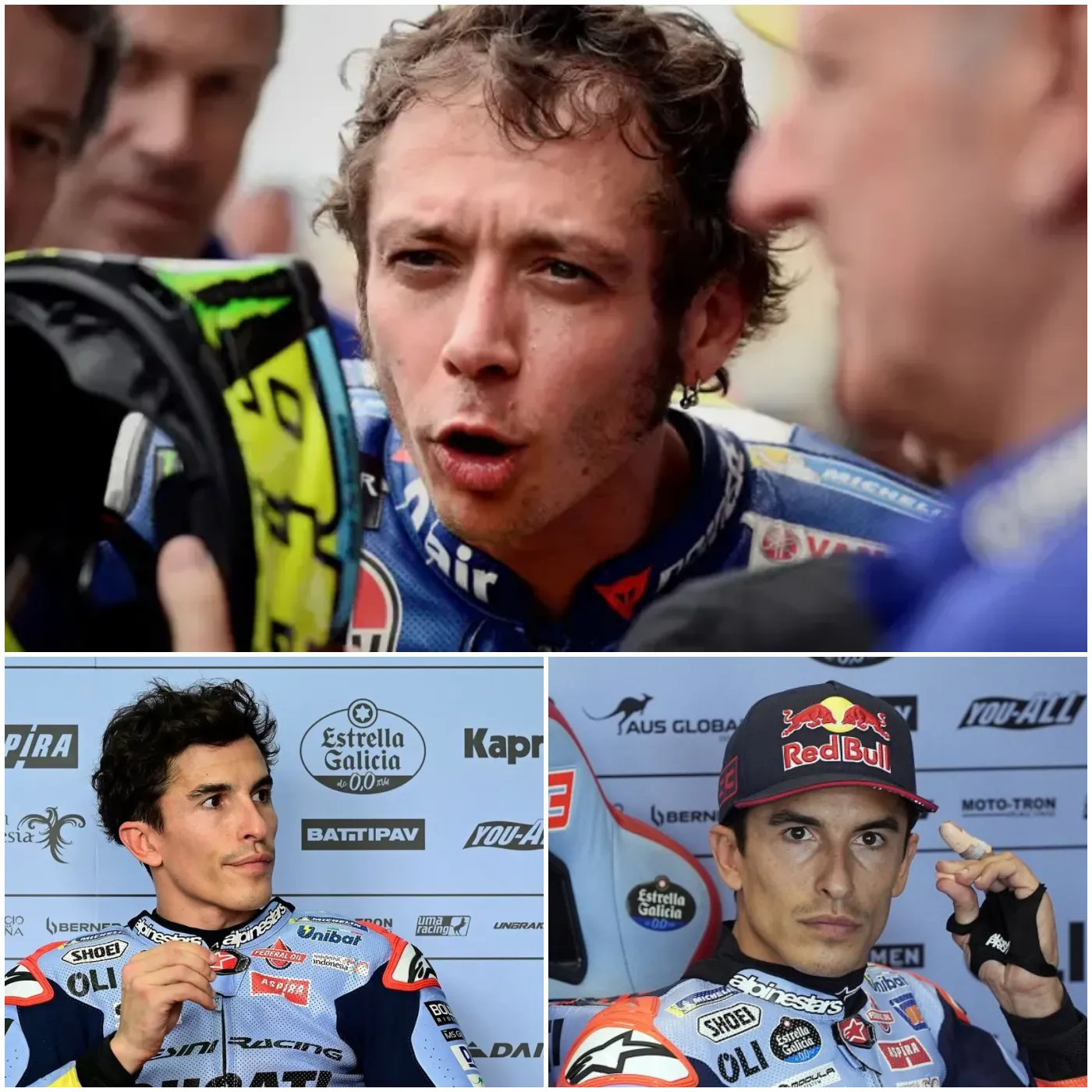 Cover Image for 🛑Valentino Rossi insultó a Marc Márquez por atreverse a llamarle cinco veces por la noche para molestarle: “El chico malo Márquez”