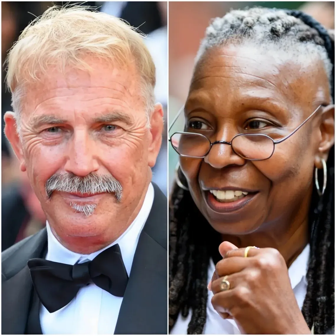 Cover Image for Kevin Costner se niega a compartir el escenario con Whoopi Goldberg en los Óscars, desatando una gran controversia.