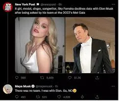 Elon Musk's Mom Fooled by Fake Sky Ferreira Date Rumor