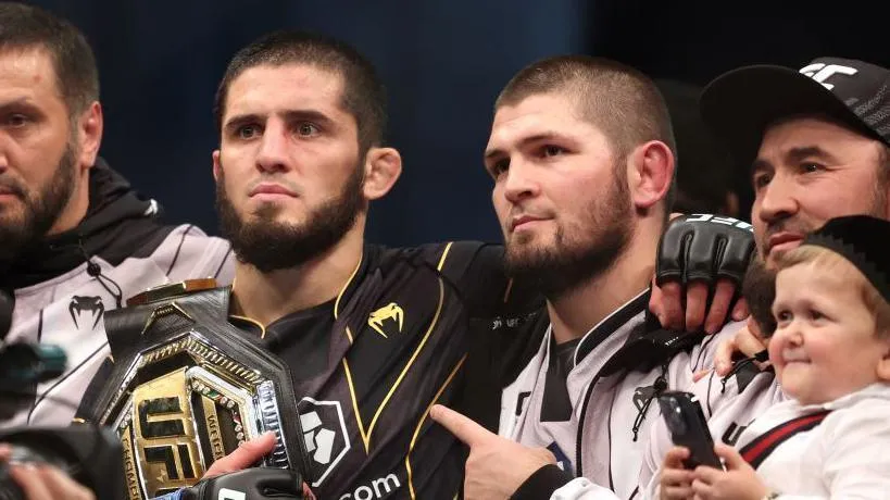 UFC 302: Khabib Nurmagomedov back in Islam Makhachev's corner for Dustin Poirier title defence - BBC Sport