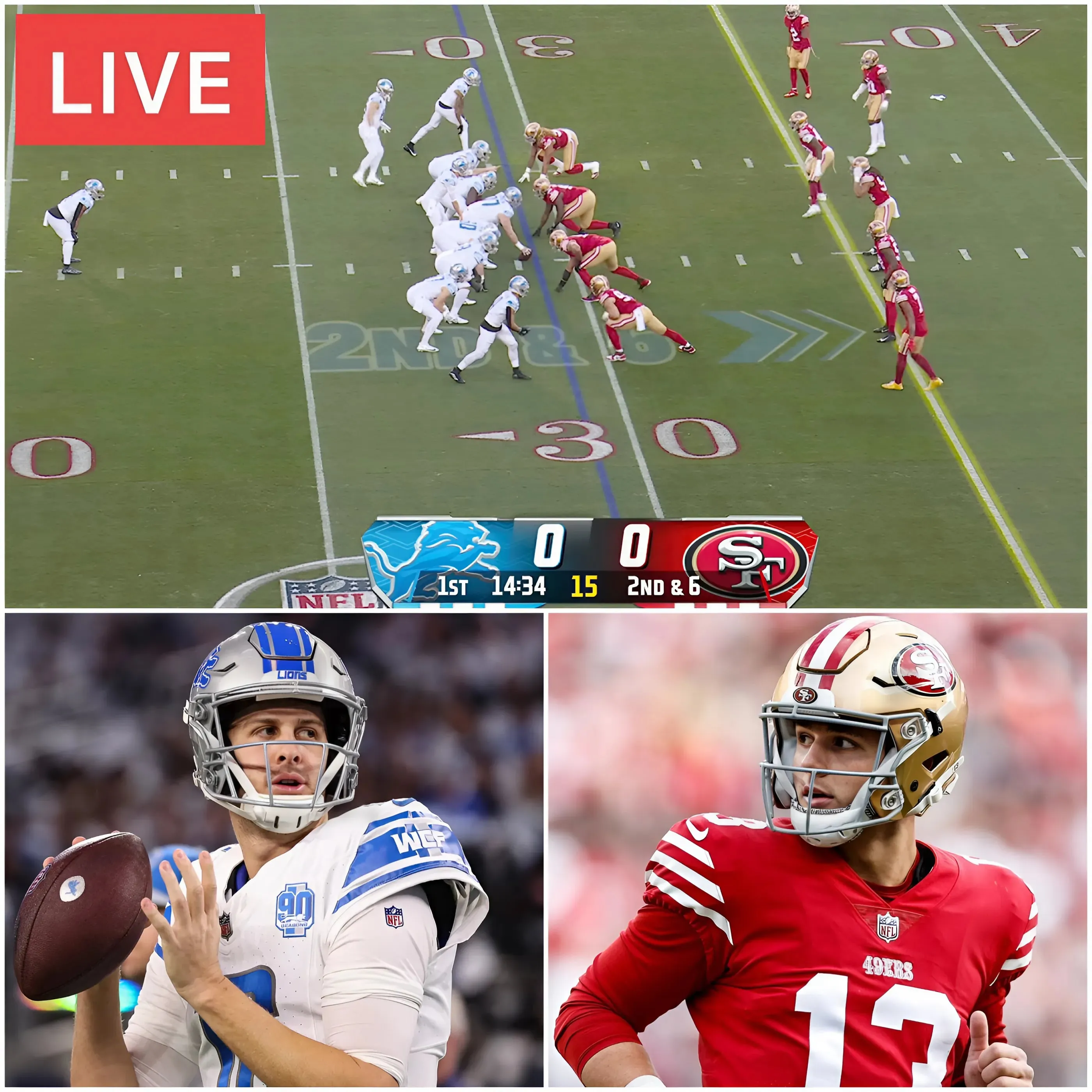 LIVE 🔴 Detroit Lions vs. San Francisco 49ers 2024 Week 17 Game