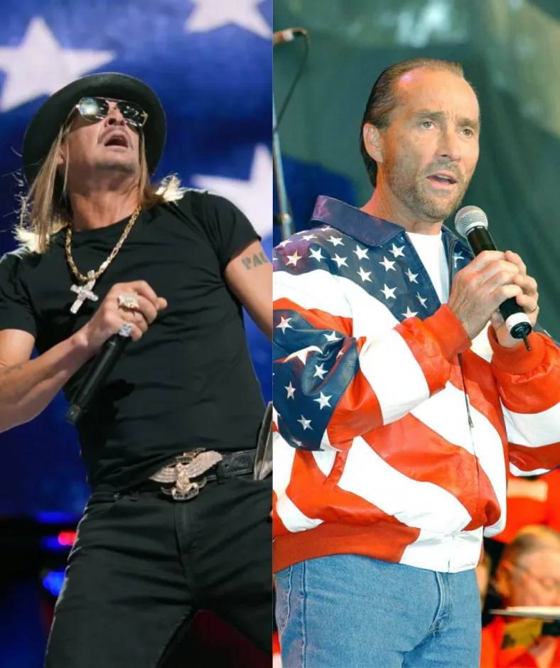 Cover Image for Kid Rock and Lee Greenwood Call for Veterans Month Over Pride Month, Sparking Debate