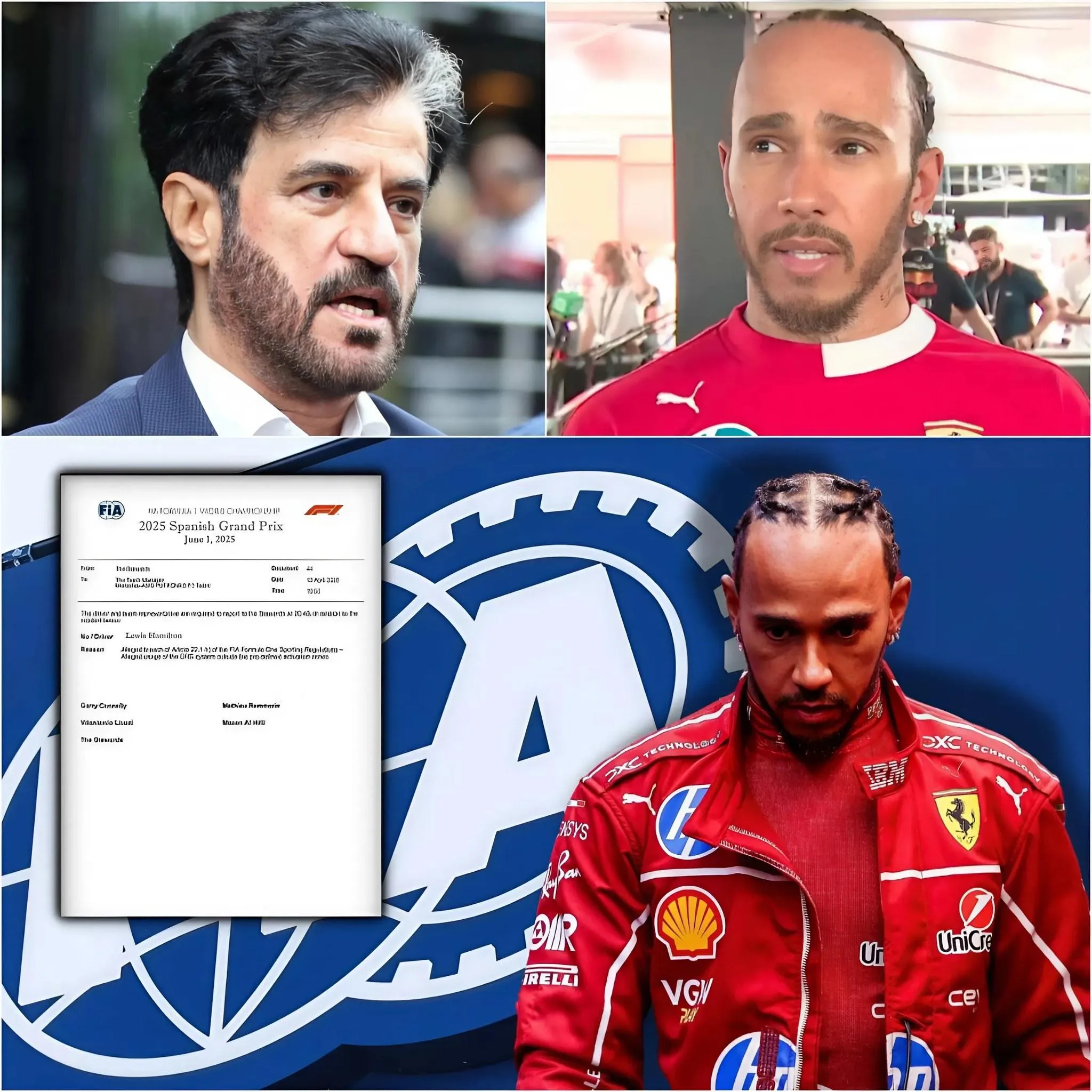 Cover Image for OFFICIAL CONFIRMATION🛑 FIA announce Lewis Hamilton penalty verdict after Spanish Grand Prix investigation