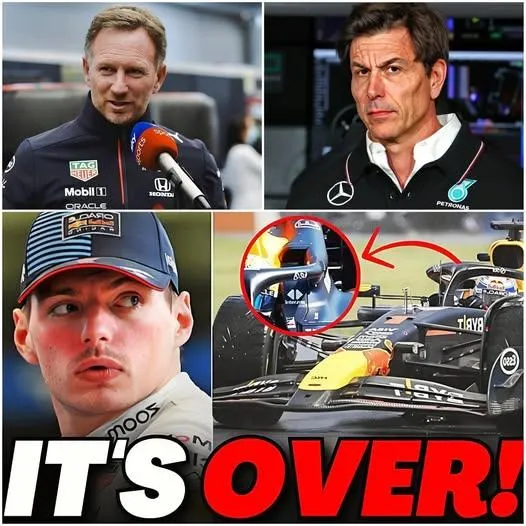 Cover Image for “HİLE YAPTILAR!” – Toto Wolff, Red Bull’u Max Verstappen’in Imola galibiyetinde fren balatalarına yasadışı olarak delik açmakla suçluyor. Christian Horner, Toto’yu susturarak taraftarların ağlamasına ve alkışlamasına neden oluyor…