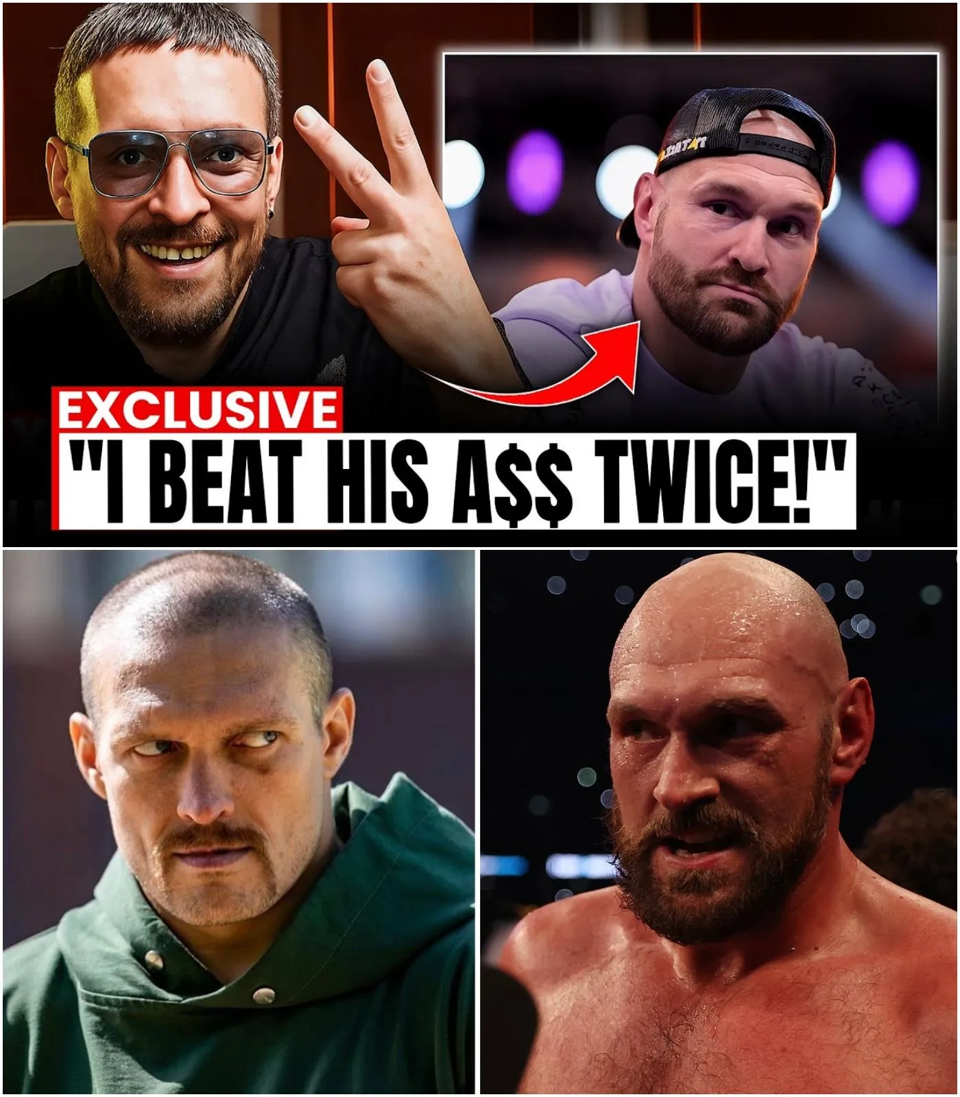 Cover Image for “I Beat His Ass Twice” Oleksandr Usyk Drops Bombshell Over Tyson Fury Retirement Drama!