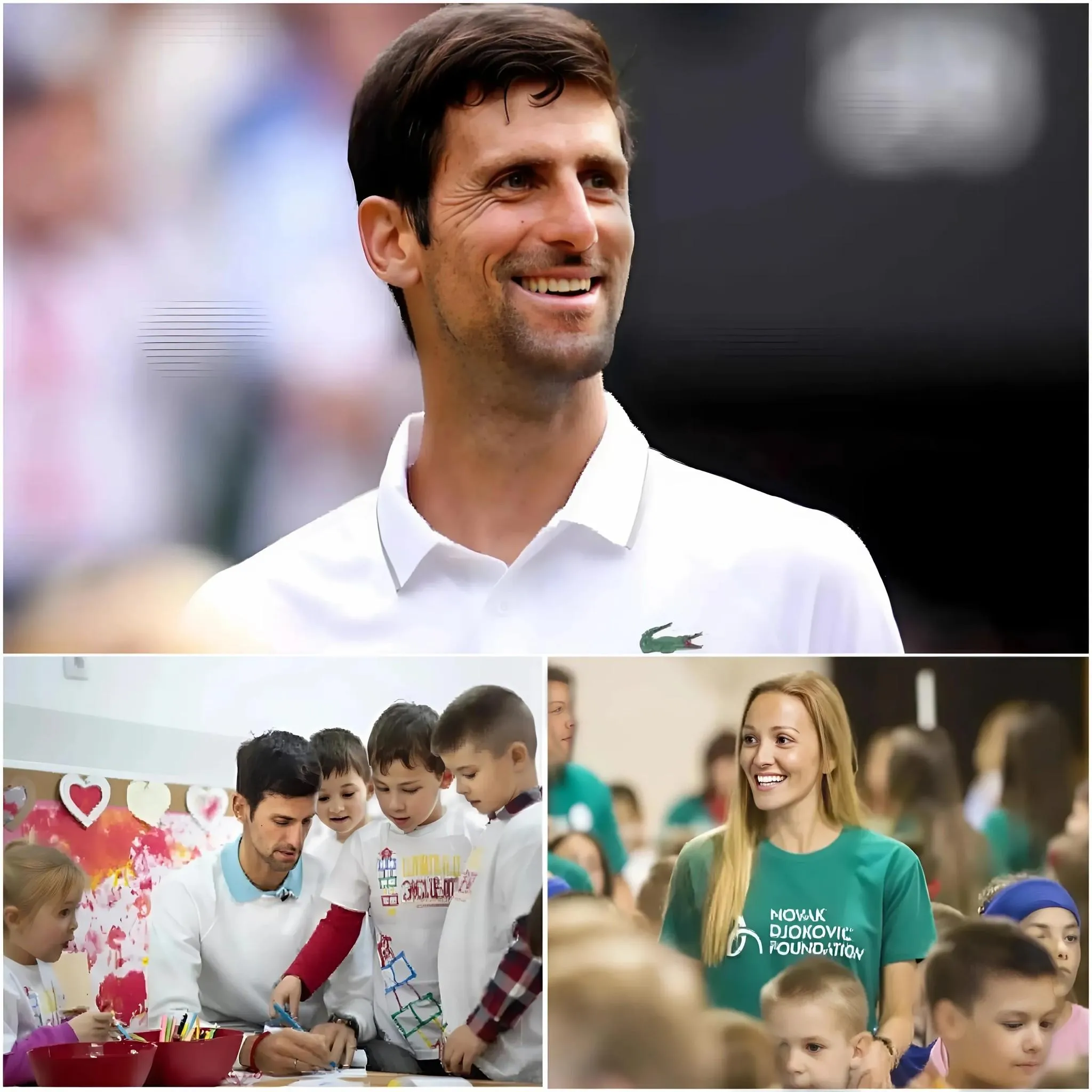 Cover Image for GOOD NEWS! Novak Djokovic, his wife and the PTPA Foundation he founded have donated $5.5 million to an educational organization for disadvantaged children and $2 million to….