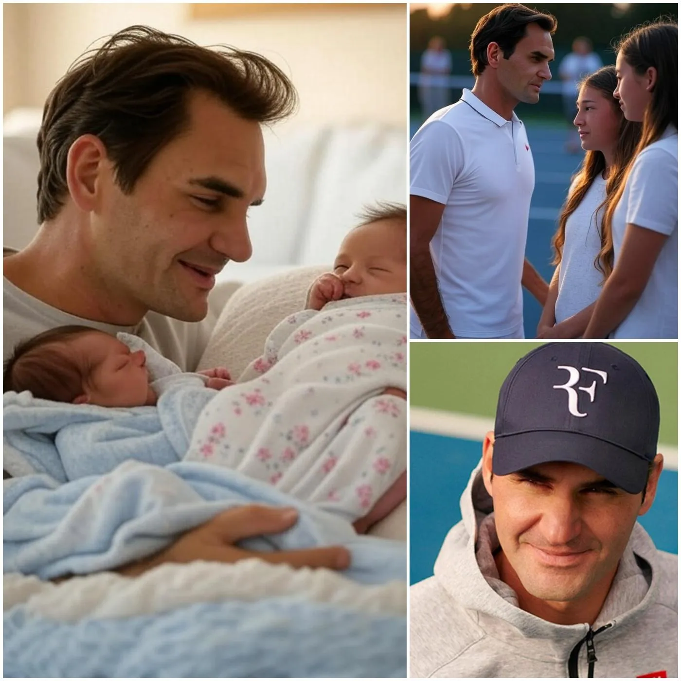 Cover Image for Bonne nouvelle : il y a vingt ans, Roger Federer a sauvé deux jumelles abandonnées. Vingt ans plus tard, elles reviennent et font quelque chose qui émeut le monde entier du tennis.