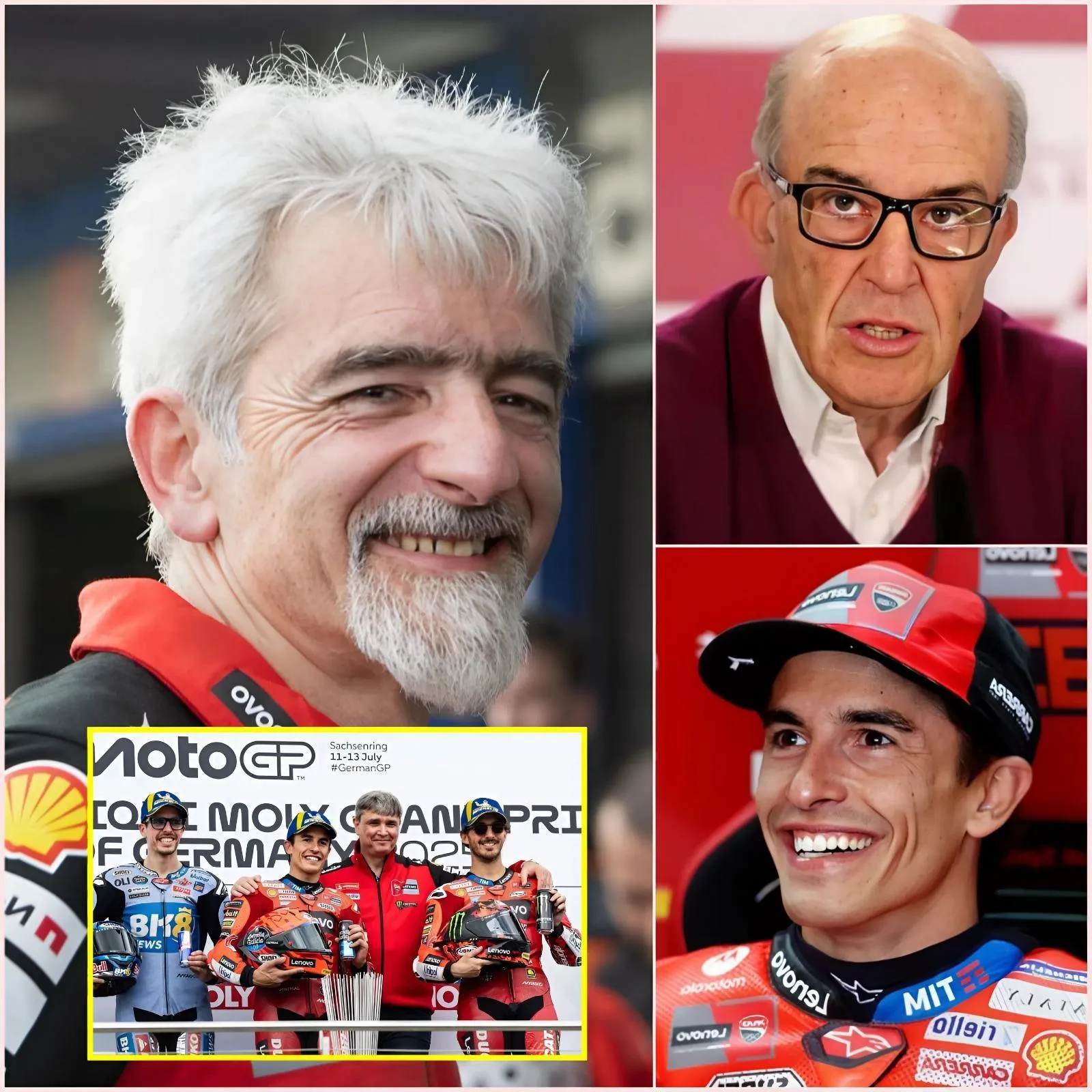 Cover Image for 🔥Gigi Dall’igna RISCHIA DI RICEVERE UNA PUNIZIONE dal presidente della FIM dopo la SCIOCCANTE DICHIARAZIONE “Sarebbe meglio cambiare il nome di tutti i tornei in Ducati GP” che ha scatenato l’indignazione di tutta la MotoGP!!