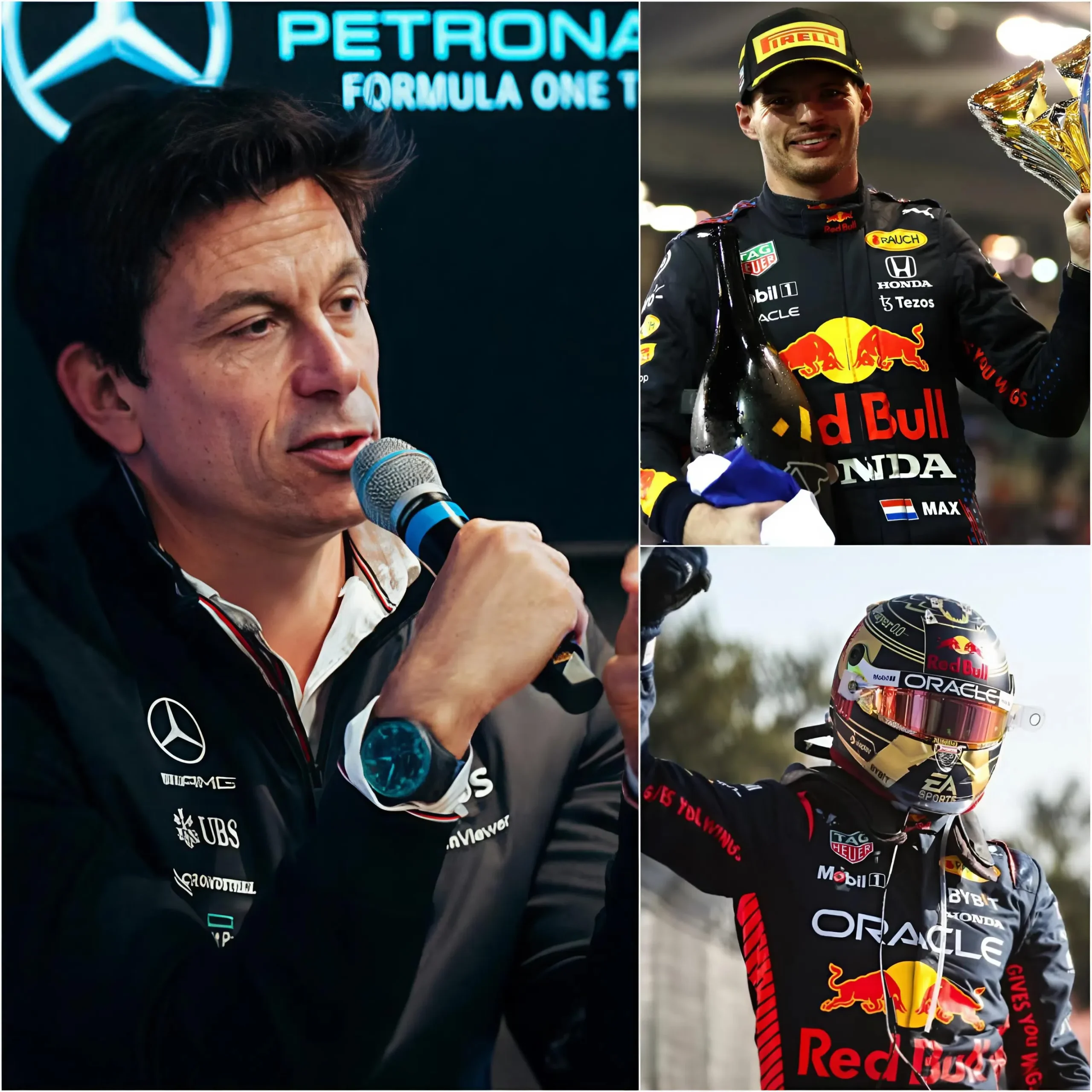 Cover Image for Toto Wolf: “Stel je de Formule 1 van vandaag voor zonder Max Verstappen. Minder crashes, minder straffen? Bijna zeker. Maar ook een stuk saaier. Want Max is een van de beste coureurs in de geschiedenis van de Formule 1”, en Verstappen reageerde binnen vijf minuten!