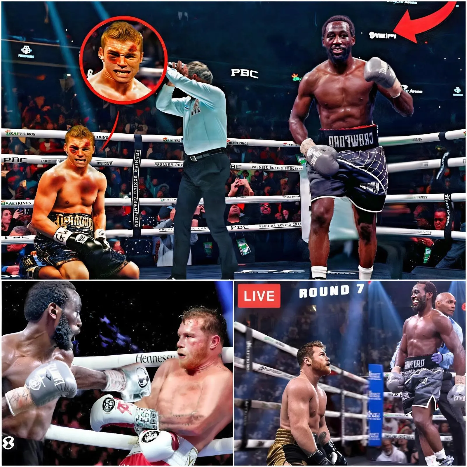Cover Image for TKO: Canelo Alvarez was stunningly knocked out by Terence Crawford in the 7th round, felled by Crawford’s signature left hand and requiring referee assistance after the fight. Both fighters have agreed to a rematch date, offering Alvarez a chance for redemption!