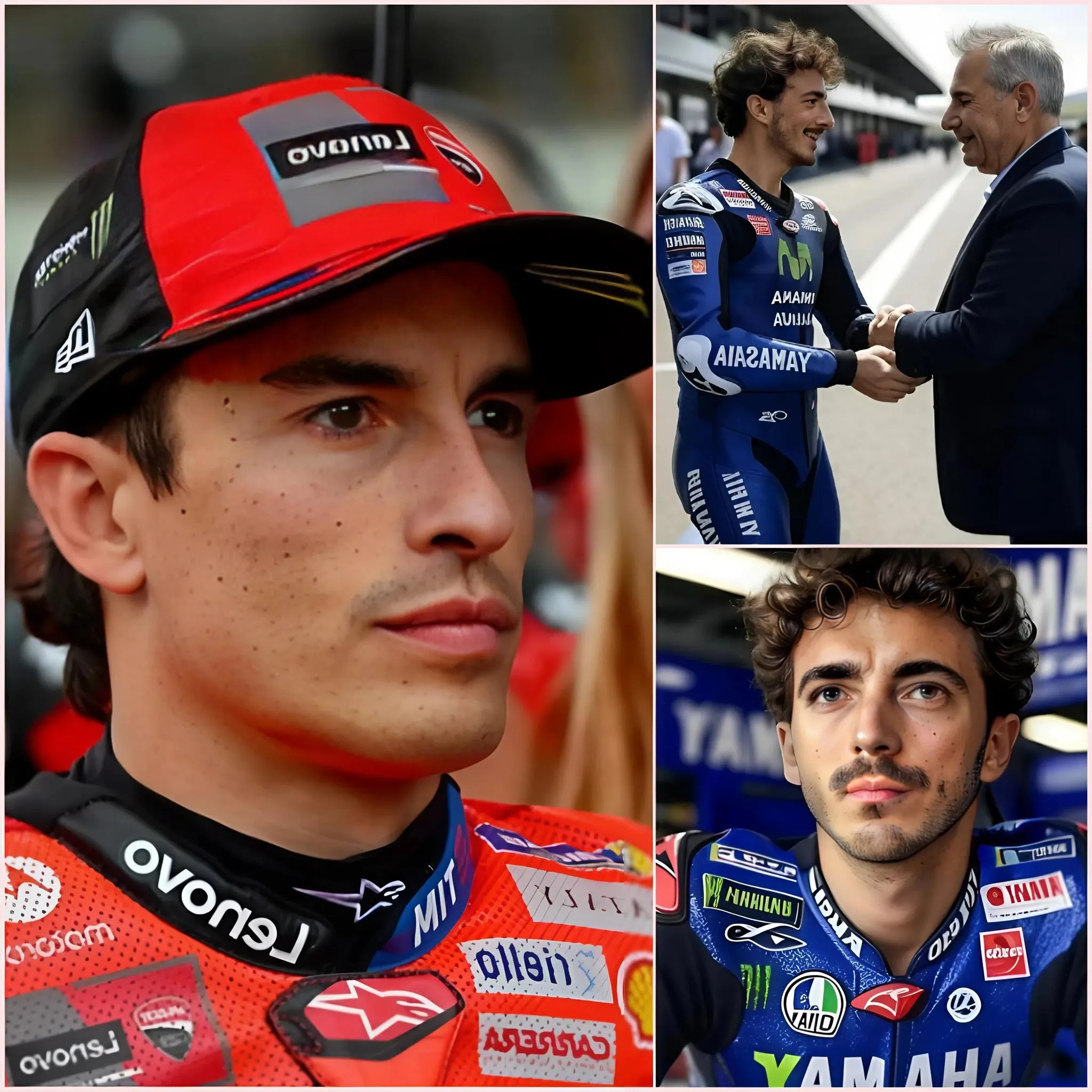 Cover Image for HACE UNOS MINUTOS: Marc Márquez lanza duras críticas al “traidor” Bagnaia tras filtrarse el contrato secreto entre Peco y Yamaha.