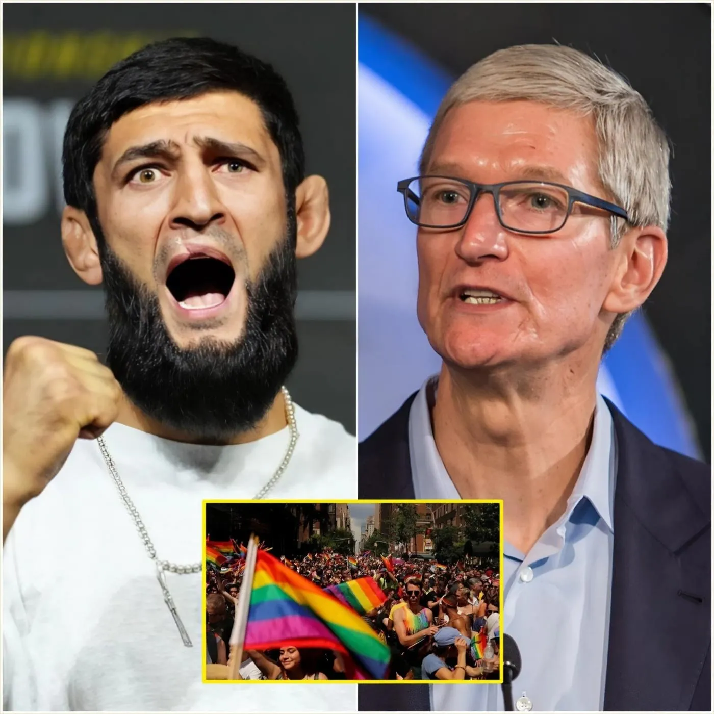 Cover Image for BREAKING NEWS: Famous LGBT billionaire Tim Cook has reportedly offered UFC star Khamzat Chimaev a $199 million deal — on the condition that he publicly appears in an advertisement supporting the LGBT community at every event he competes in. In response, Chimaev sent back just one sentence that left the entire sports world speechless…