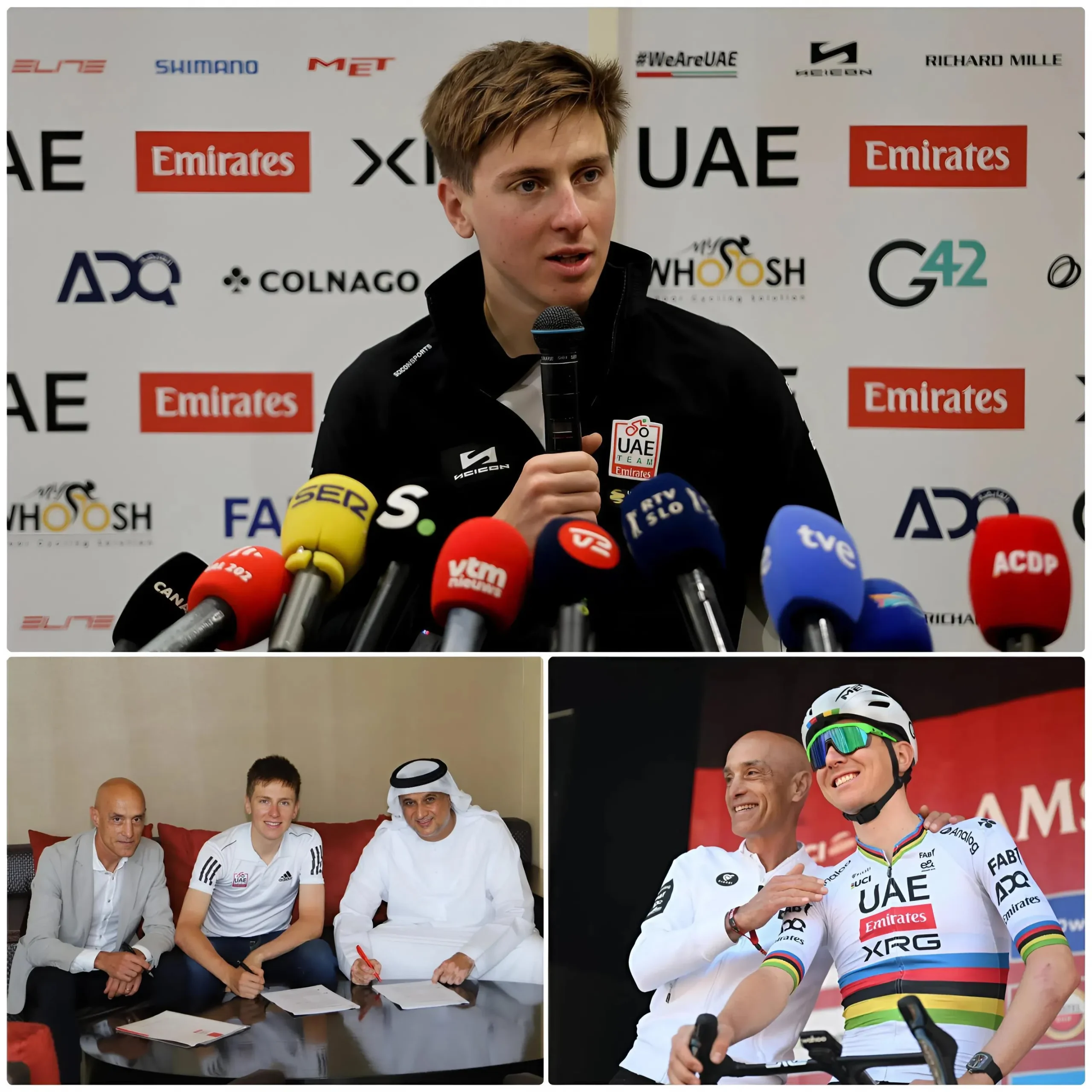 Cover Image for Breaking Cycling News: Tadej Pogacar drijft een contract van $ 80 miljoen af van een nieuw team – Emotionele brief die hij aan de VAE -lekken online schreef en stuurt onmiddellijk schokgolven over de hele wereld!