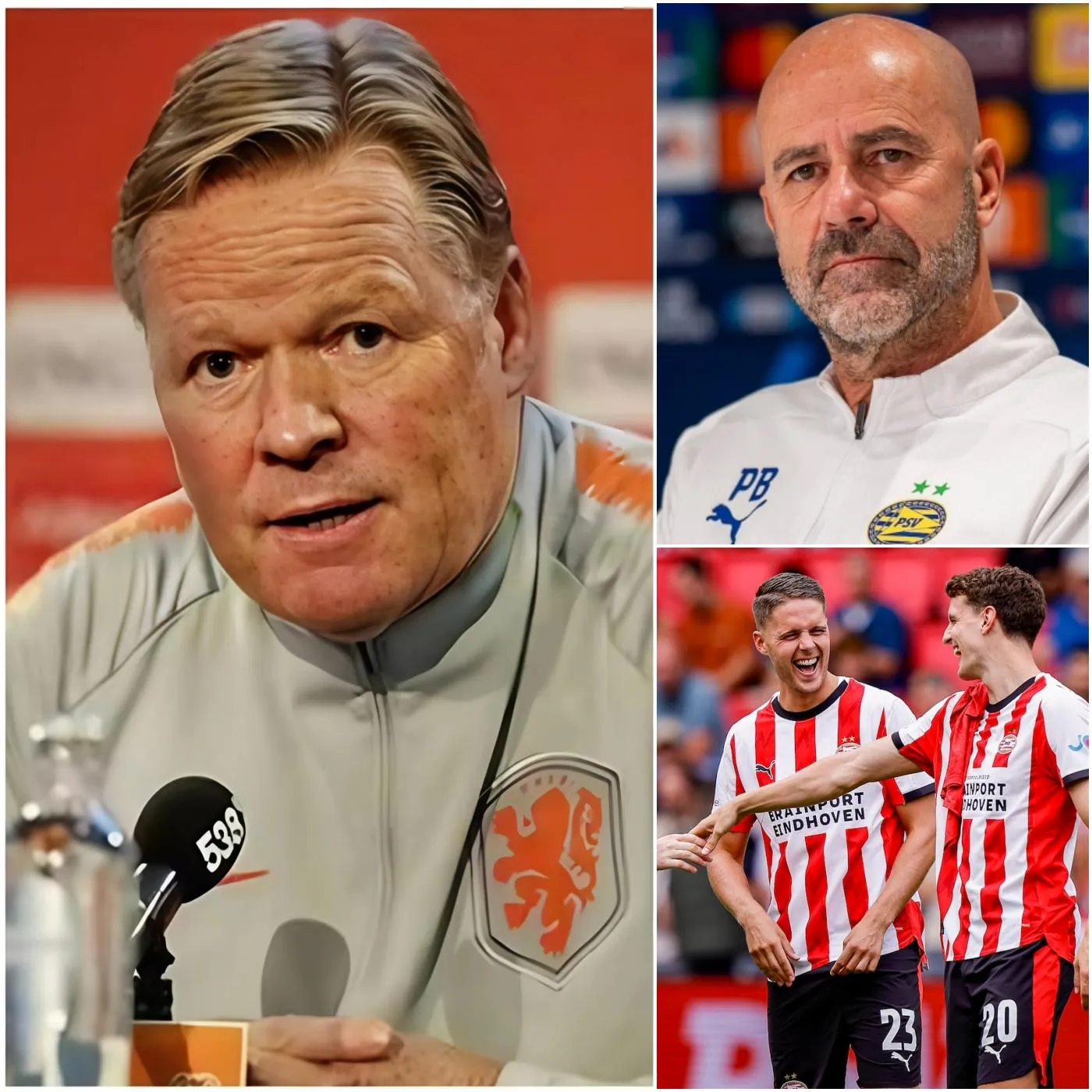 Cover Image for “HIJ IS DE PERSOON DIE ALLES ZAL DOEN EN PSV TERUG NAAR DE TOP ZAL BRAKEN!” – Ronald Koeman belde Peter Bosz voordat PSV een middenvelder aantrok. De Nederlandse legende gelooft dat deze speler de sleutel is om het evenwicht in het PSV-middenveld te herstellen en de roem terug te brengen naar de “Rood-witten”.