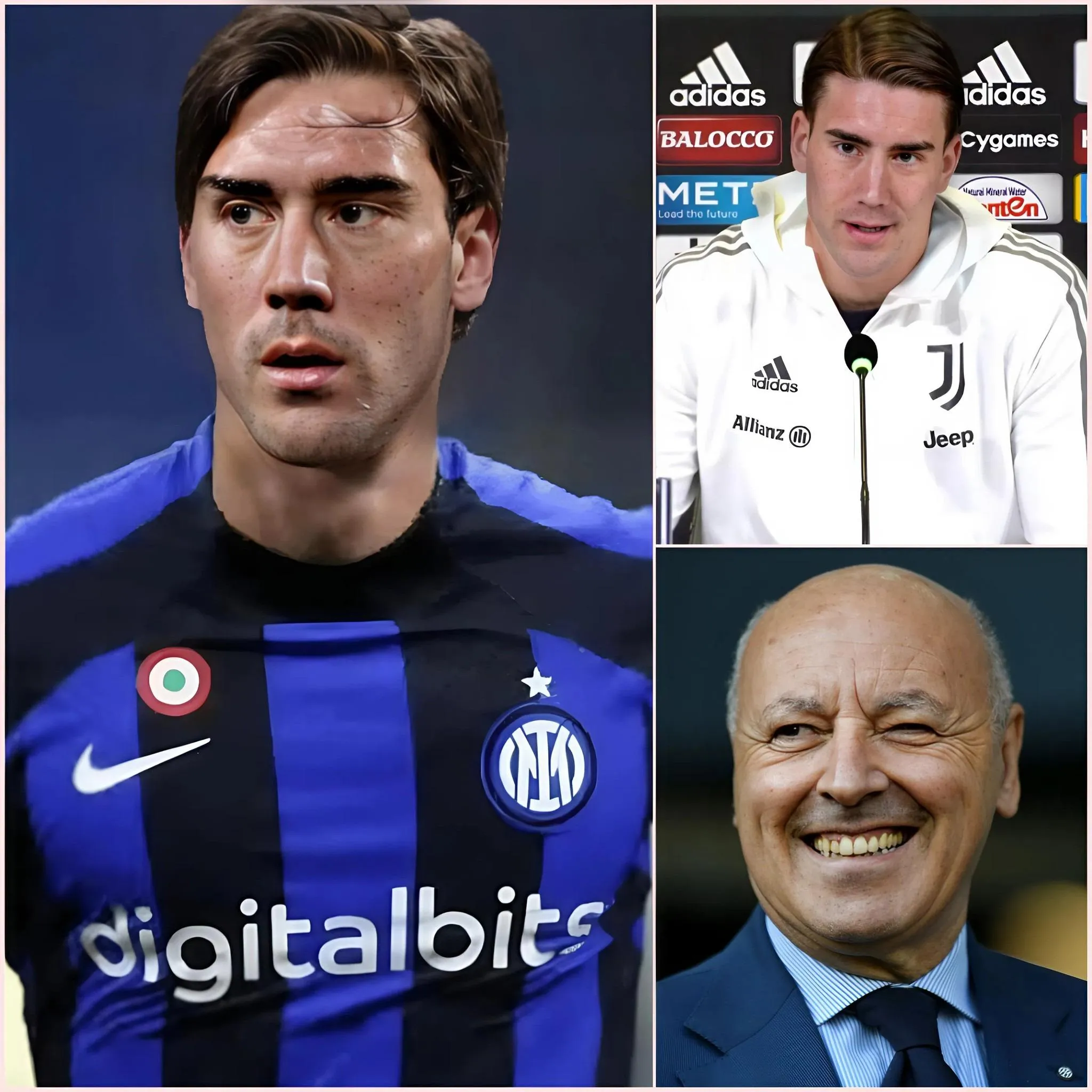 Cover Image for “SARO’ SICURAMENTE UN GIOCATORE DELL’INTER” è quanto ha affermato con forza Vlahovic nell’ultima conferenza stampa che ha fatto esplodere l’intera Serie A. Persino Marotta in persona ha risposto alle dichiarazioni di Vlahovic con sole 5 parole!