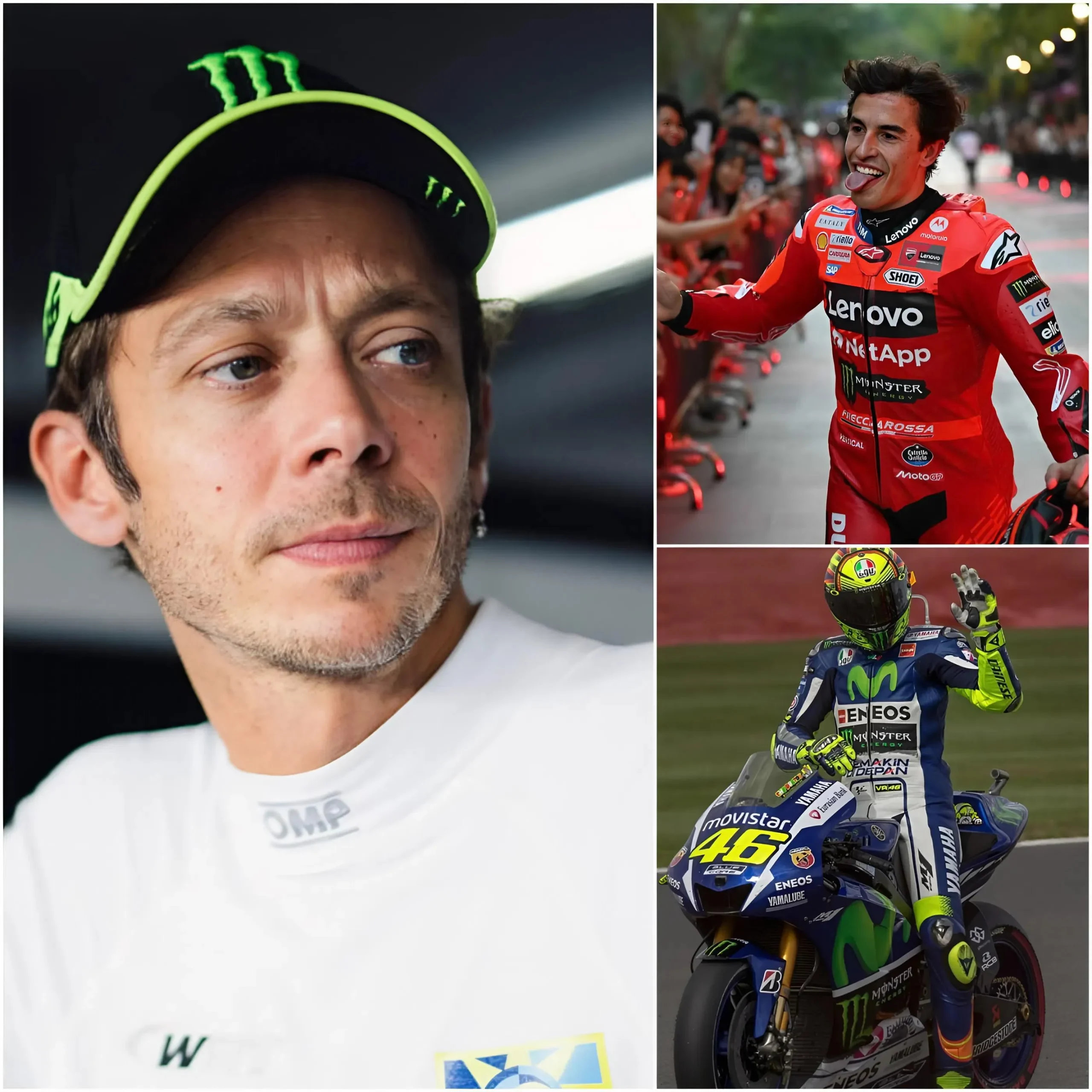 Cover Image for 🛑 “Se la MotoGP mi permette di distruggere tutto, allora tornerò… e lo finirò da solo!” Valentino Rossi annuncia il suo ritorno, accenna alla firma con una nuova squadra e dichiara guerra diretta a Marc Márquez. Márquez risponde immediatamente, la tensione sale! 📌 Il dramma esplode: leggi i dettagli nei commenti 👇