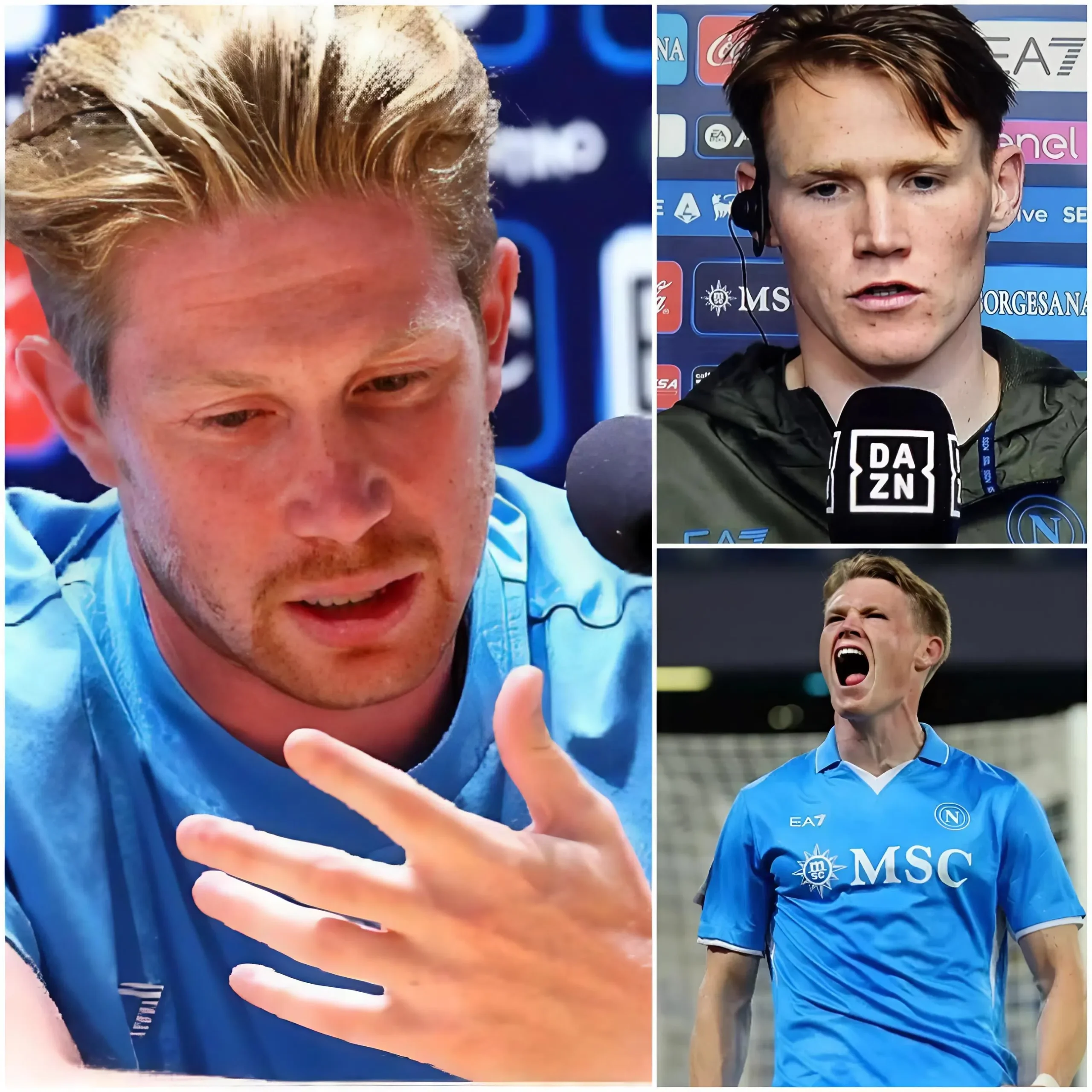 Cover Image for ⚡⚡TENSIONE: Kevin De Bruyne chiede lo STIPENDIO PIÙ ALTO DELLA SQUADRA, superando lo stipendio record che il Napoli sta pagando a Scott McTominay. Immediatamente, il centrocampista scozzese ha criticato la richiesta e ha rilasciato una dichiarazione SCIOCCANTE che ha lasciato De Bruyne senza parole…