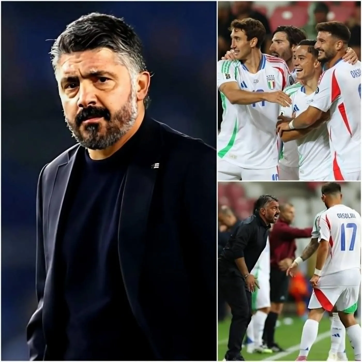 Cover Image for L’allenatore Gennaro Gattuso ha rivelato il MOTIVO per cui ha scelto di utilizzare il modulo 4-4-2 per l’attuale Nazionale italiana invece del 3-5-2 o del 3-4-3, sistemi tattici preferiti da molti altri tecnici italiani. «HO SCELTO QUESTO MODULO TATTICO, TUTTO È PER LUI…» – ha dichiarato l’ex centrocampista del Milan, sorprendendo tutti riguardo alla “Persona Speciale” a cui Gattuso ha fatto riferimento…