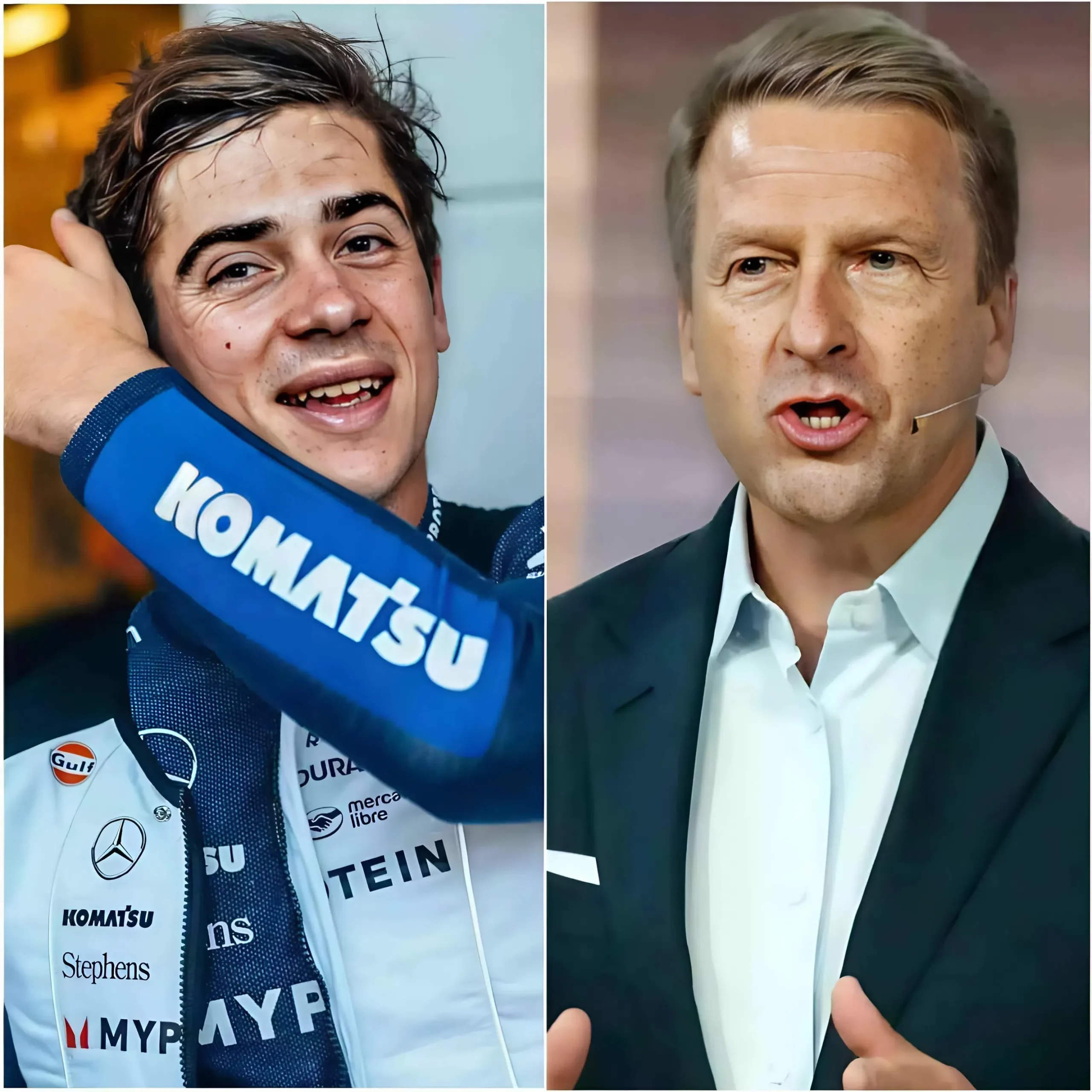 Cover Image for De uitvoerend directeur van BMW, Oliver Zipse, verraste de wereld door de jonge Franco Colapinto 55 miljoen dollar aan te bieden om de nieuwe raceauto en de kledingcollectie van het merk te promoten. “Hij is een jong talent, hij verdient het om te schitteren,” zei hij. In reactie daarop bood Franco Colapinto een korte reactie van vijf woorden die van Oliver Zipse hielden, voordat hij een verzoek deed dat iedereen verraste.