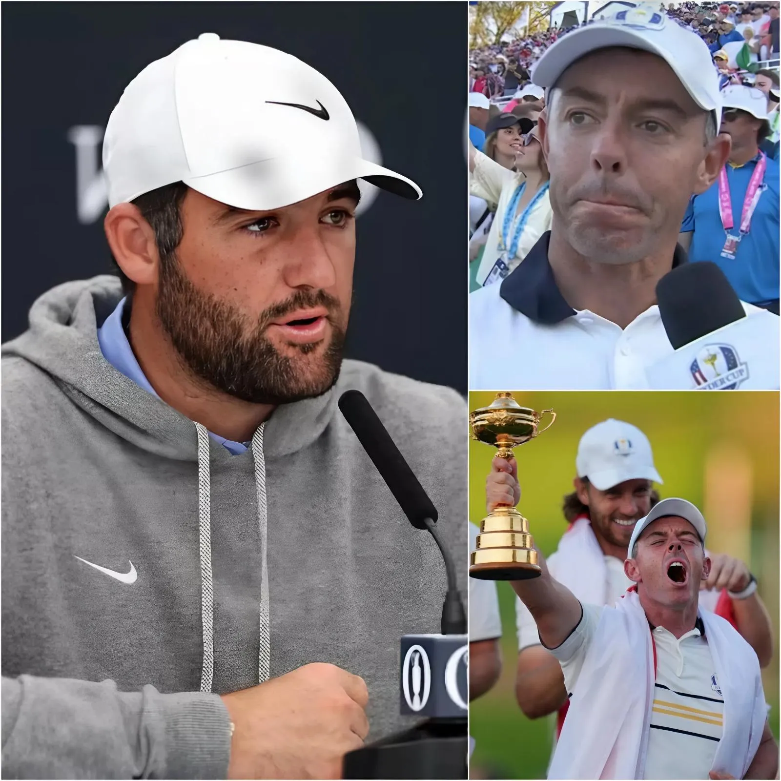 Cover Image for In a recent interview, Rory McIlroy did not hesitate to criticize the golfers of the U.S. team, claiming that most of their victories were due to luck and favoritism from the USGA. Immediately, Scottie Scheffler responded with a statement of just 15 words, causing a global stir in the golf community. Faced with this strong reaction, McIlroy could only remain silent.