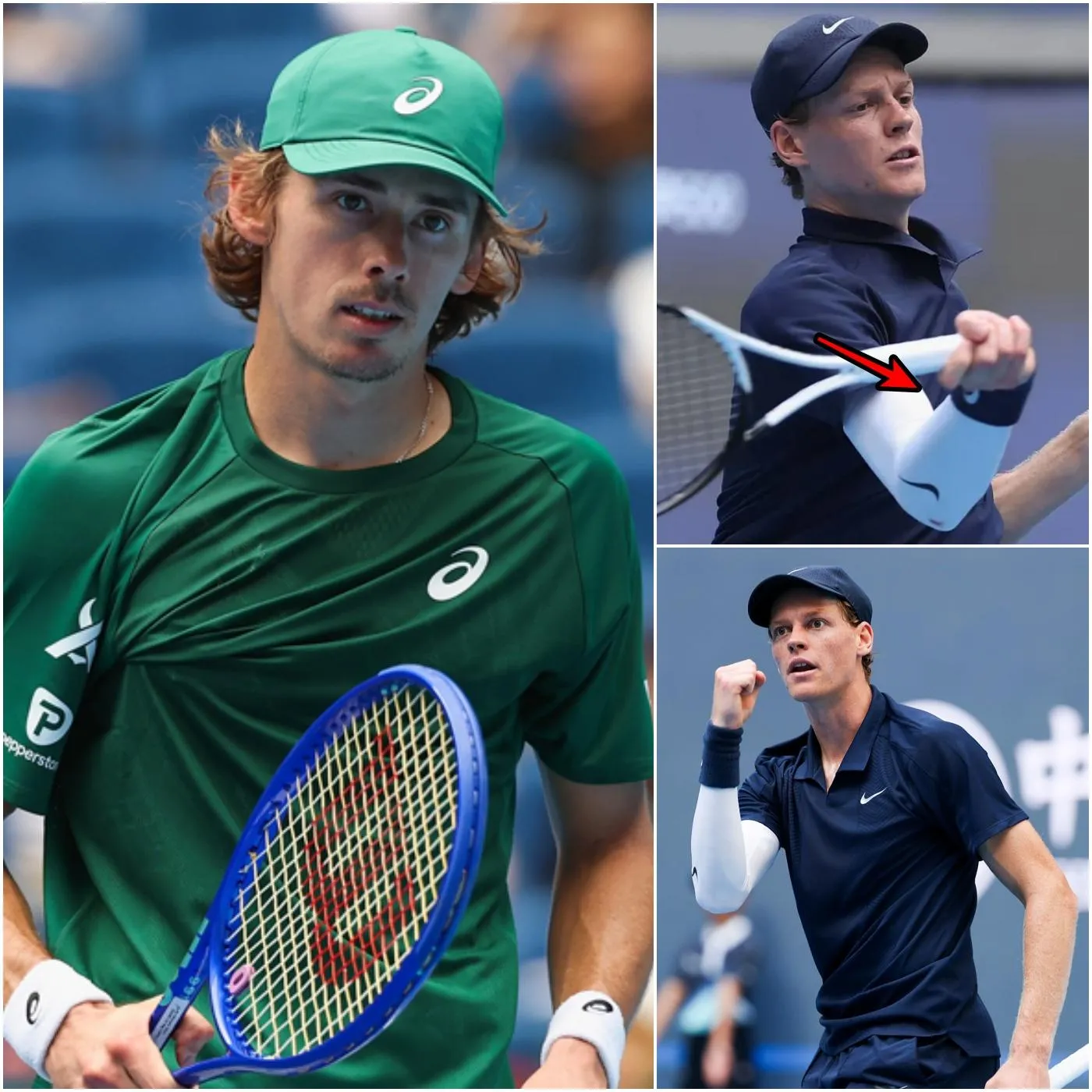 Cover Image for 🔥NOTIZIE SPECIALI: Alex de Minaur ha accusato Jannik Sinner di aver utilizzato un piccolo microfono nascosto nel suo braccialetto per ricevere istruzioni tattiche dal suo allenatore. Sinner ha negato l’accusa, sostenendo che si trattasse solo di un accessorio tecnologico per monitorare la sua frequenza cardiaca. Immediatamente, gli organizzatori del China Open hanno preso una decisione definitiva che ha scioccato tutti, inclusi Alex de Minaur, Sinner e tutti gli appassionati di tennis.