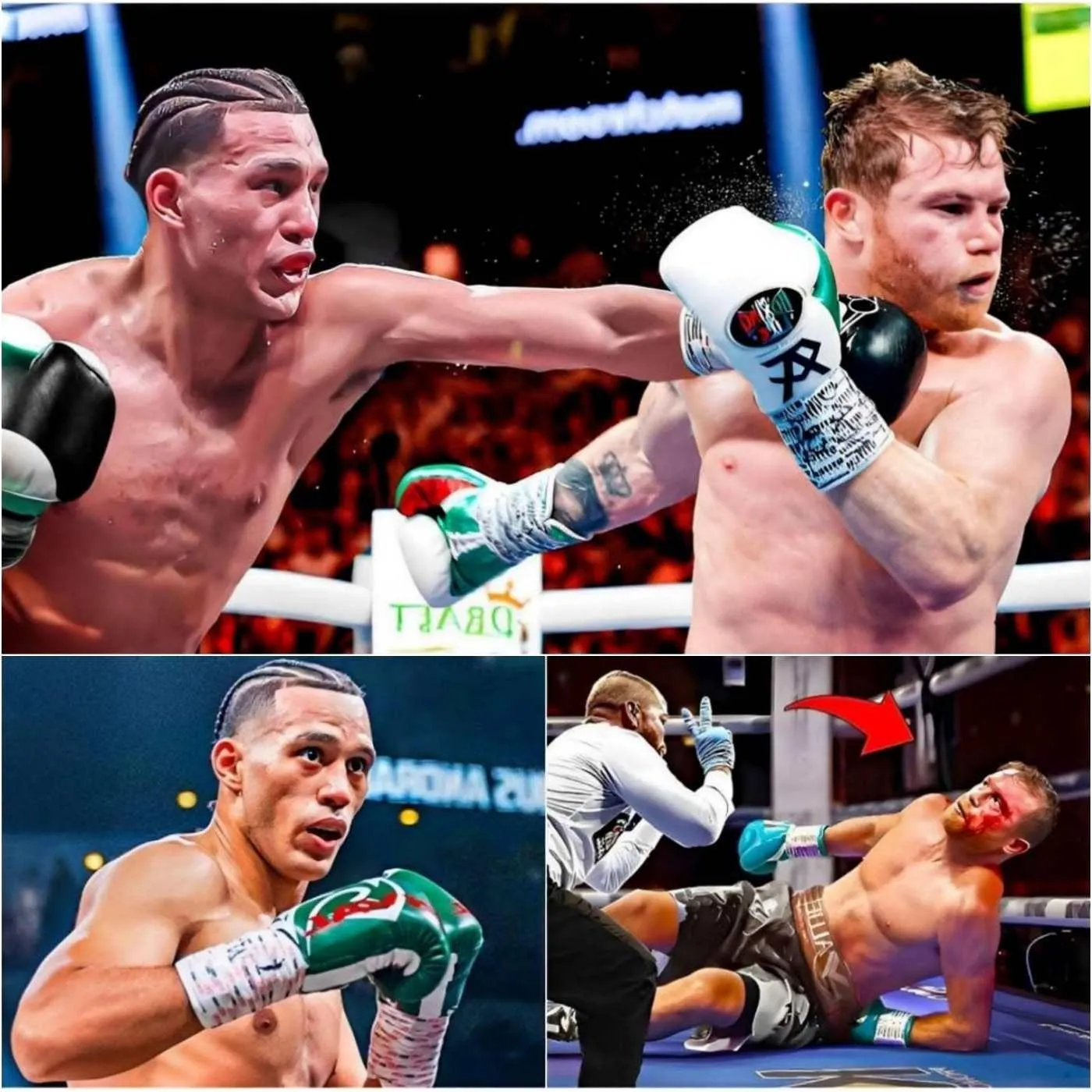 Cover Image for 🔴“EL REY DESTRONADO” David Benavidez deja boquiabierto al mundo al noquear a Canelo Álvarez en el cuarto asalto de un combate a puerta cerrada, mientras Canelo pierde 65 millones de dólares sin poder levantarse del golpe.👇