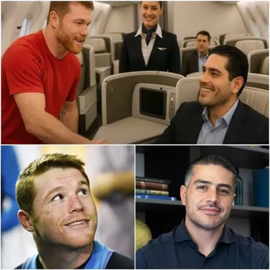 Cover Image for En un vuelo que conmovió a todos, Canelo Álvarez sorprendió a los pasajeros al ceder su asiento de primera clase. Según testigos, este gesto reveló un impactante secreto sobre su padre y Omar García Harfuch. “Nunca imaginé que un acto tan simple revelaría algo tan grande”, comentó uno de los pasajeros. Este momento dejó a todos sin palabras y llenos de preguntas. ✈️😱