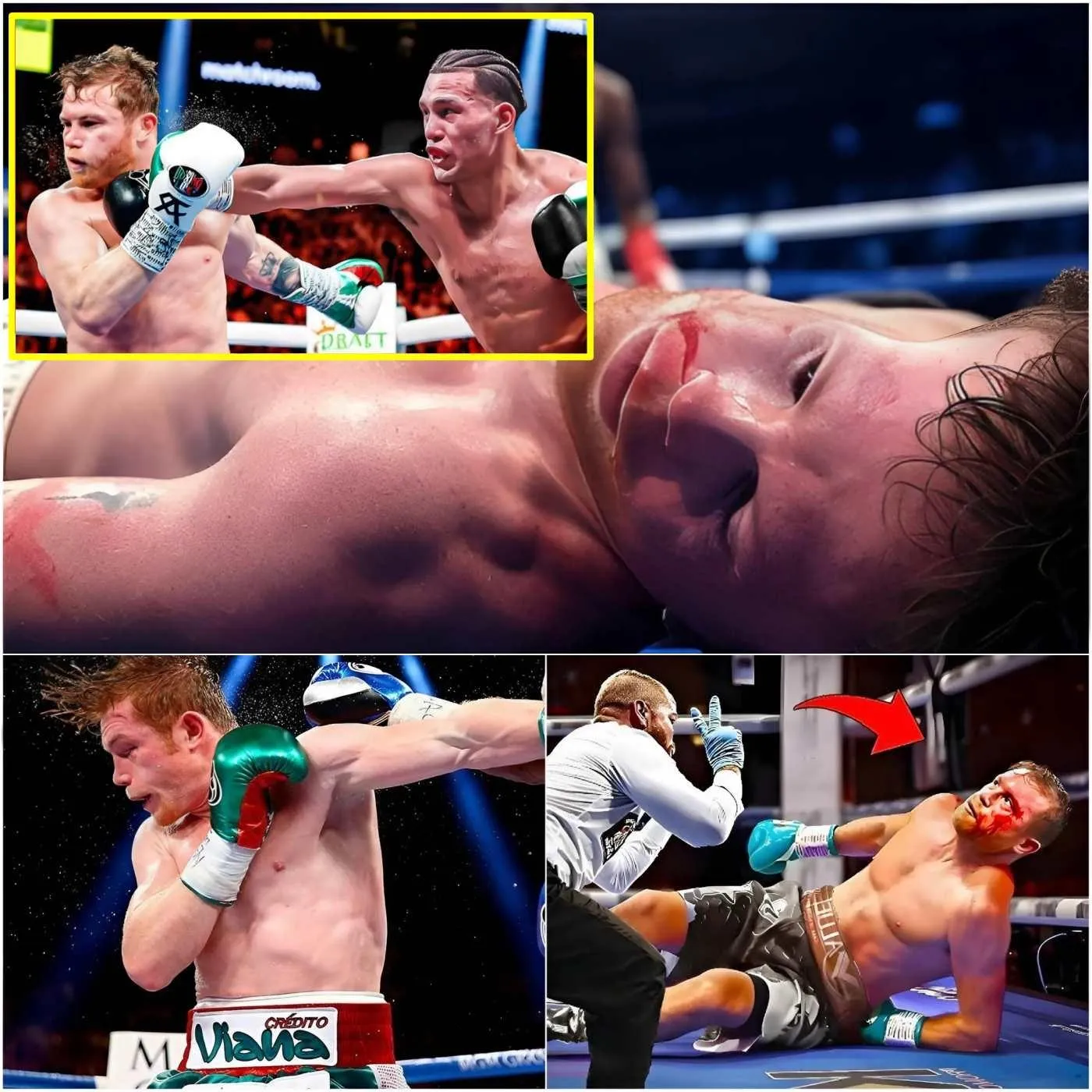 Cover Image for 🔴”EL REY HA SIDO DERROCADO” David Benavidez sorprende al mundo al noquear a Canelo Álvarez en el cuarto round, arrebatándole su trono y 65 millones de dólares en una impactante pelea a puerta cerrada.👇