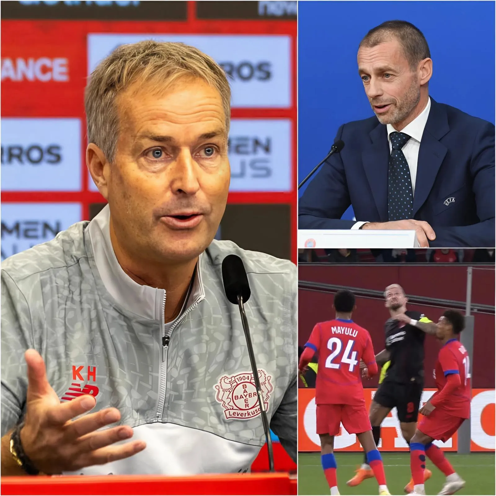 Cover Image for ACTUALITÉ CHOC : Kasper Hjulmand porte plainte contre deux joueurs du PSG et présente plusieurs preuves montrant que les joueurs du PSG ont délibérément utilisé des substances dopantes pour obtenir une forme physique supérieure. De plus, il accuse le PSG d’avoir utilisé de l’argent et du pouvoir pour soudoyer les arbitres, culminant avec le carton rouge de Robert Andrich. Sous une pression énorme, l’UEFA est contrainte de prendre une décision immédiate.