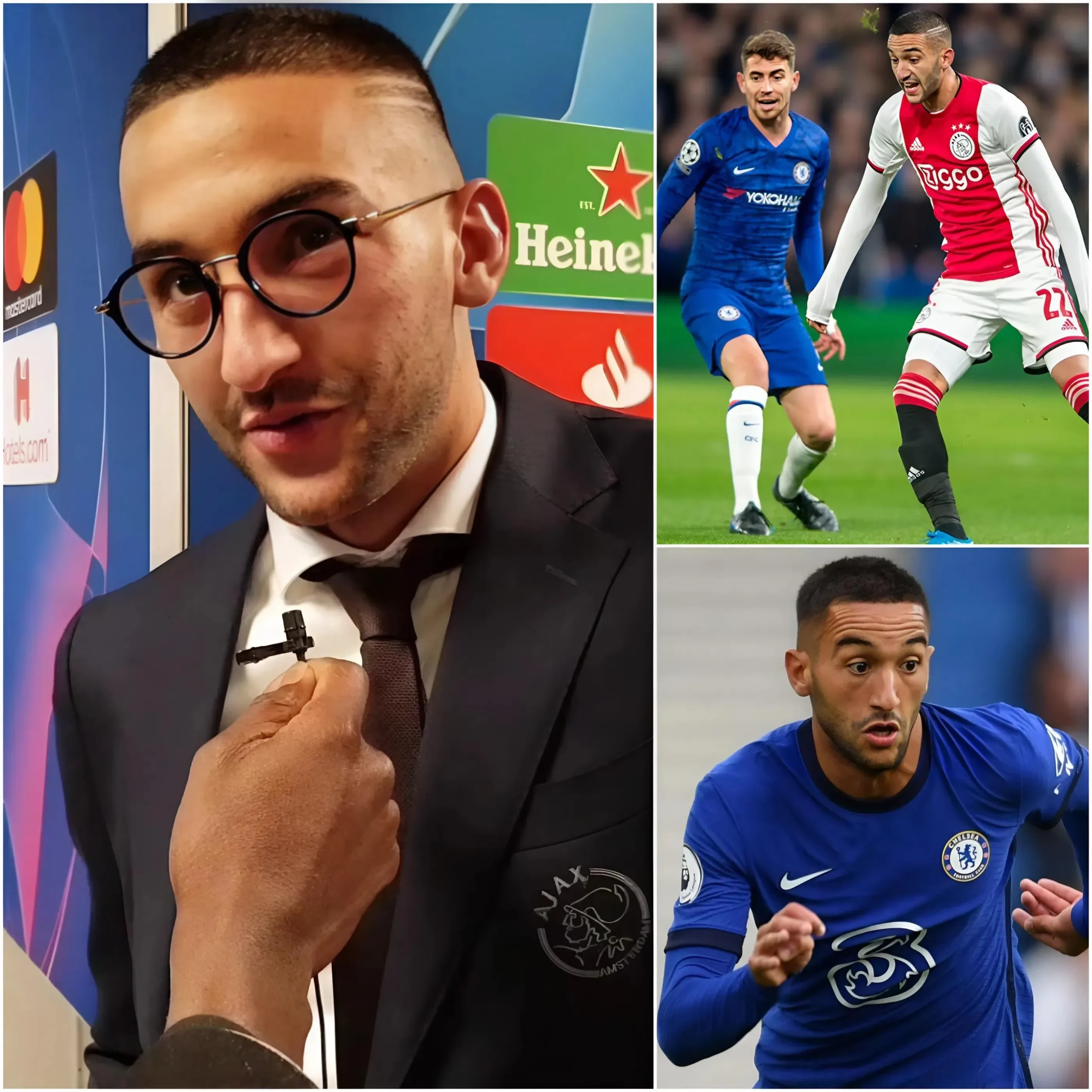 Cover Image for De voormalige spits van Ajax en Chelsea, Hakim Ziyech, heeft drie MANIEREN aangewezen waarop Ajax Chelsea kan verslaan. “Ik heb voor beide teams gespeeld en ik begrijp de problemen van allebei…” – verklaarde de Marokkaanse speler, waarmee hij iedereen verraste met de drie oplossingen die hij aan de Nederlandse club aanreikte.