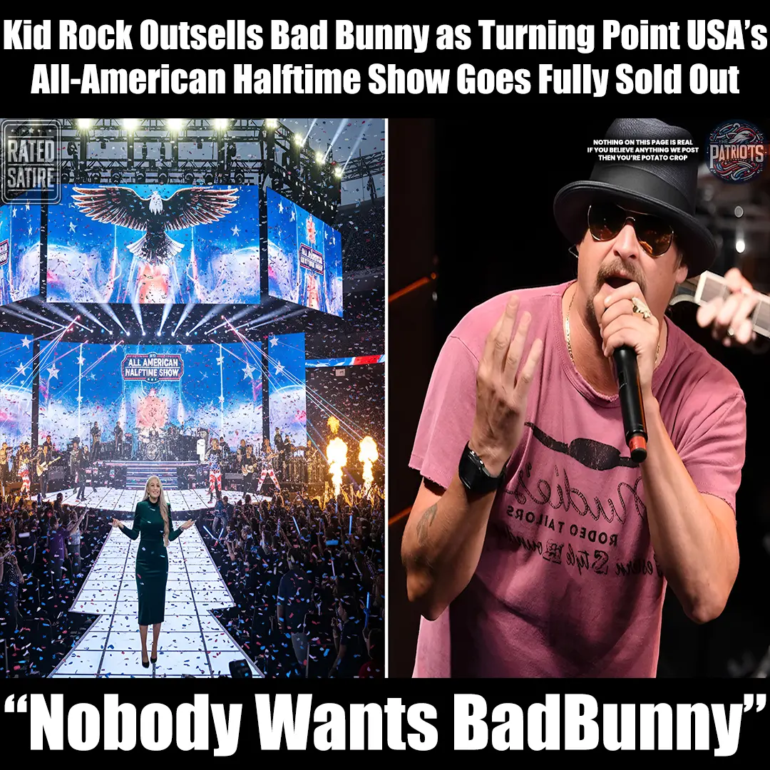 Cover Image for Breaking News: Kid Rock Outsells Bad Bunny as Turning Point USA’s All-American Halftime Show Goes Fully Sold Out