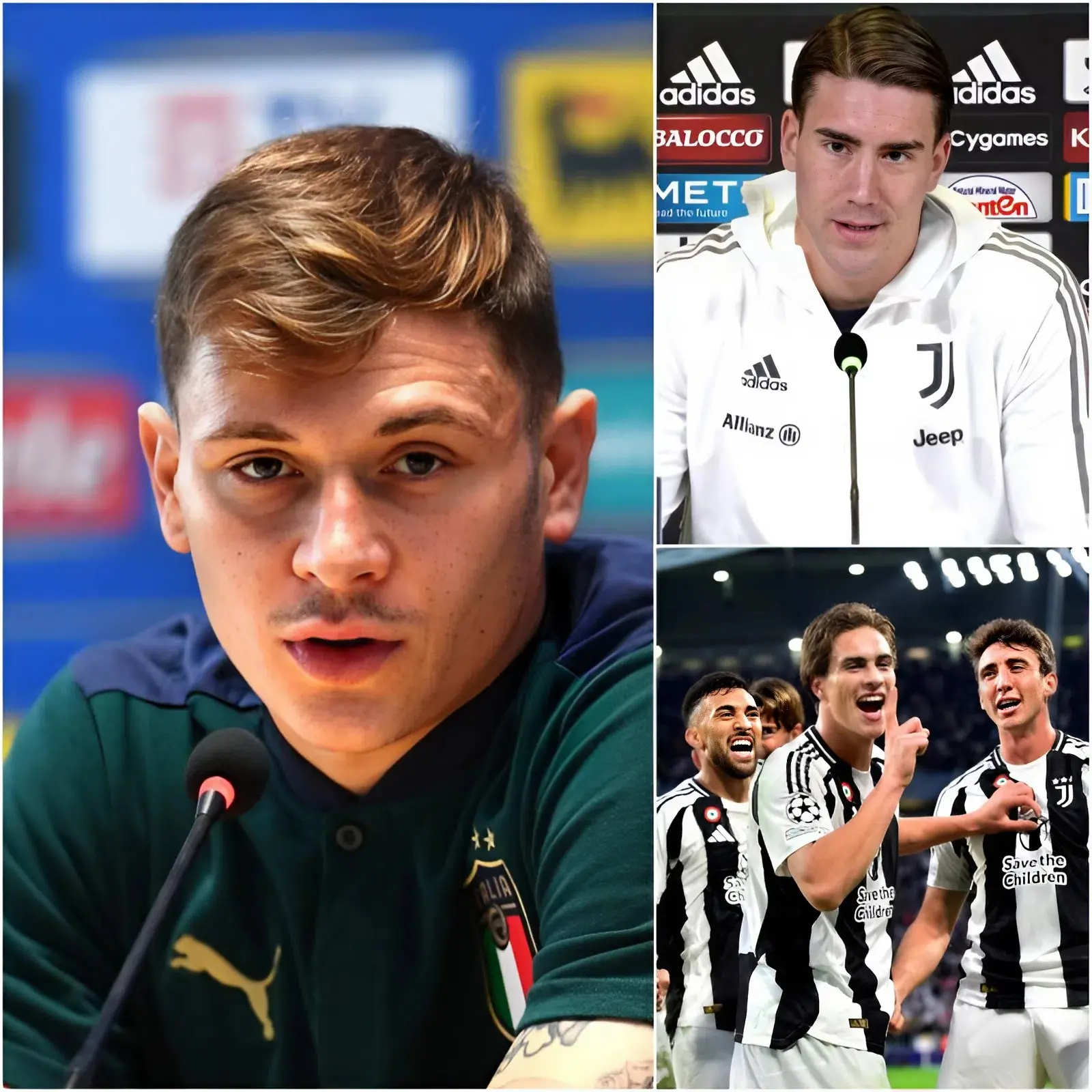 Cover Image for 📢 “LA JUVENTUS ORA È SOLO DEI PERDENTI” Barella ha rilasciato una dichiarazione arrogante e provocatoria che ha scioccato l’intera comunità calcistica italiana. Ma prima che potesse alzare la testa con orgoglio, Dusan Vlahovic ha risposto con sette parole fredde che hanno lasciato la stella dell’Inter completamente in silenzio.