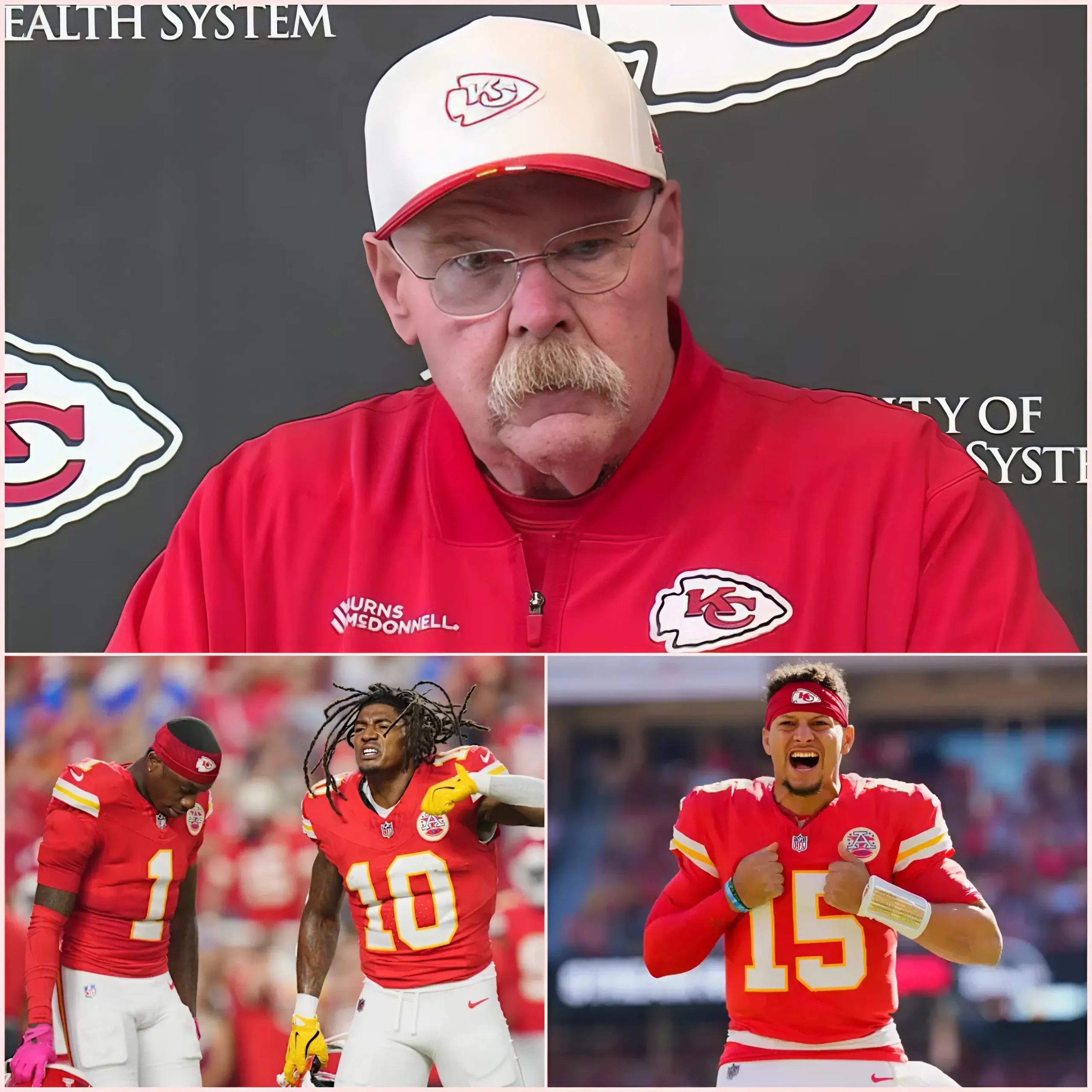 Cover Image for „ICH WERDE IHM NIE VERGEBEN“ – Trainer Andy Reid machte kurz vor dem Spiel zwischen den Kansas City Chiefs und den Washington Commanders eine UNERWARTETE AUSSAGE, die sich direkt an Kansas‘ größten Stern richtete. Die Identität dieses Spielers überraschte alle 😯