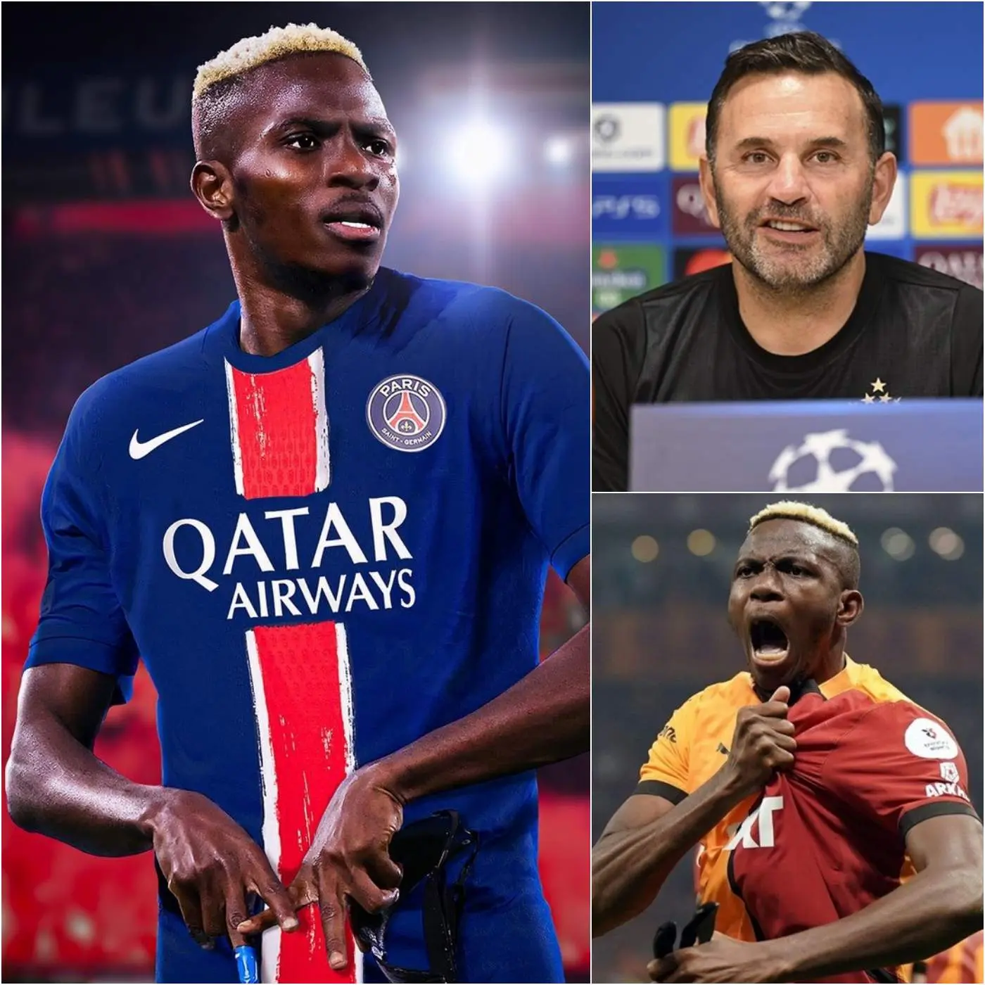 Cover Image for FLASH INFO : Le PSG approuve une offre de 150 millions d’euros pour l’attaquant vedette européen, Victor Osimhen. Le Nigérian brille actuellement avec Galatasaray, mais il a donné son feu vert au PSG dans l’espoir d’améliorer ses chances de remporter la Ligue des champions. Cependant, les conditions déraisonnables imposées par Galatasaray pour le retenir ont poussé Victor Osimhen à se révolter pour quitter le club.