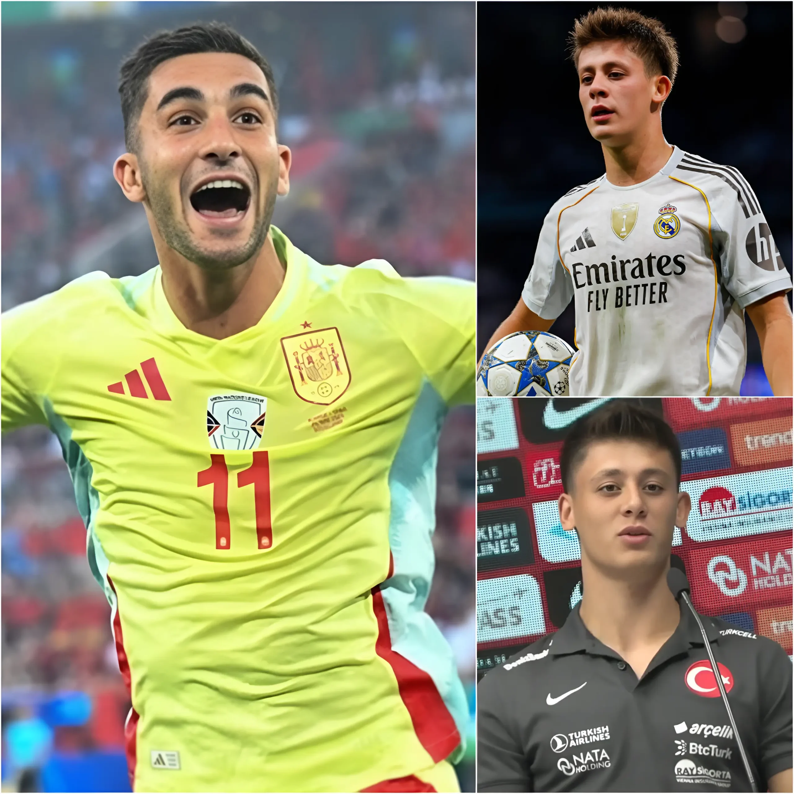 Cover Image for «REAL MADRID’E SAYGI GÖSTER!» – Arda Güler, Barcelona’nın forveti Ferran Torres’in “İspanya, Real Madrid’den hiçbir futbolcu olmadan Dünya Kupası’nı kazanabilir” demesinin ardından patladı. Kulübüne yapılan saygısızlıktan dolayı öfkelenen genç Türk, Torres’i tamamen susturan çok sert bir cevap verdi… 👇