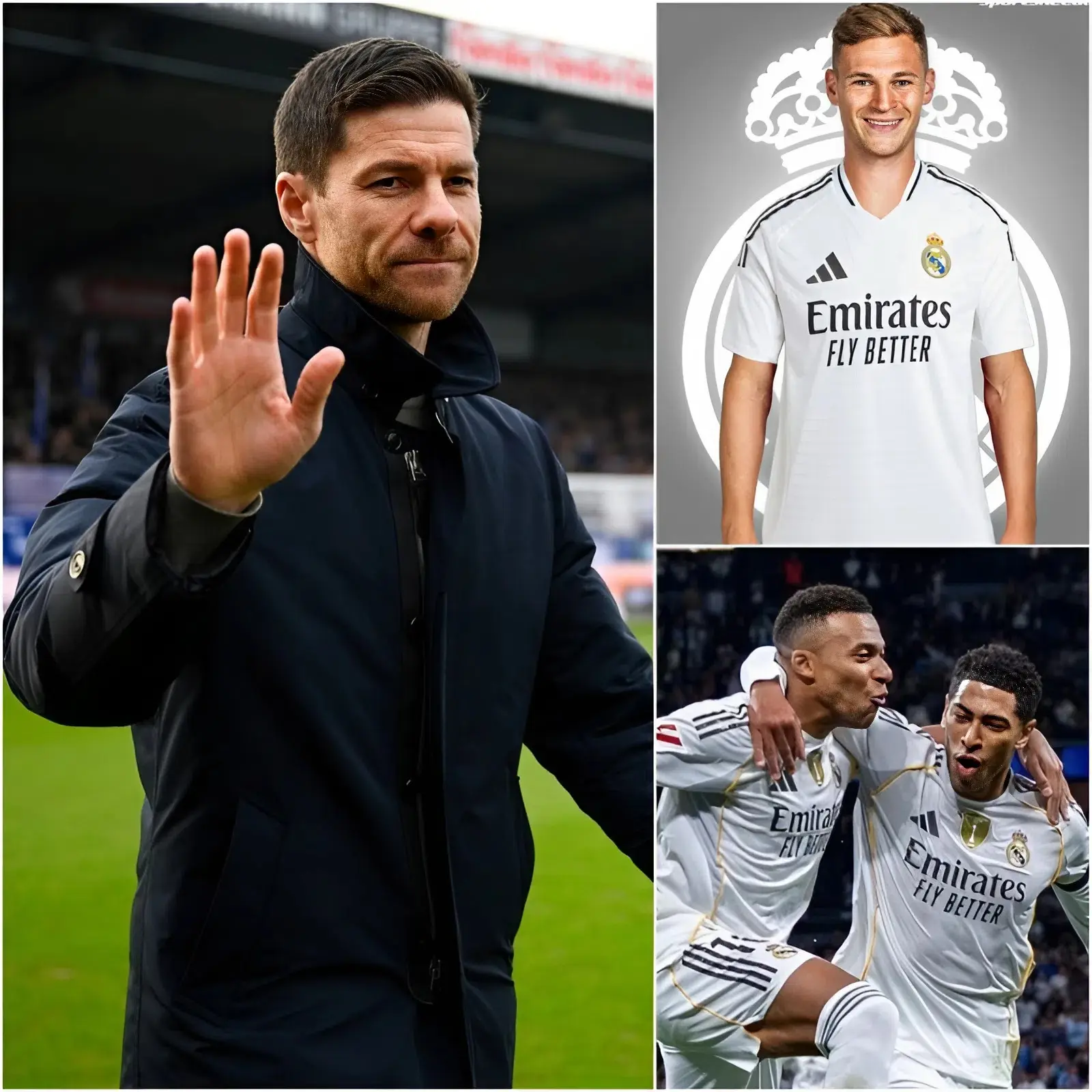 Cover Image for Eilmeldung: Real Madrid hat dem FC Bayern München ein kolossales Angebot von 150 Millionen Euro für die Verpflichtung von Kimmich unterbreitet. Wenn die Vereinbarung zustande kommt, würde der deutsche Mittelfeldspieler die ikonische Nummer 8 tragen und ein Gehalt erhalten, das nur von dem von Kylian Mbappé übertroffen wird. Diese Summe würde Kimmich zum teuersten Transfer in der Geschichte von Real Madrid und zum größten Verkauf von Bayern-München-Spielern machen. Angesichts dieses unwiderstehlichen Angebots traf Bayerns Star-Mittelfeldspieler eine Entscheidung, die die Fußballwelt verblüffte.