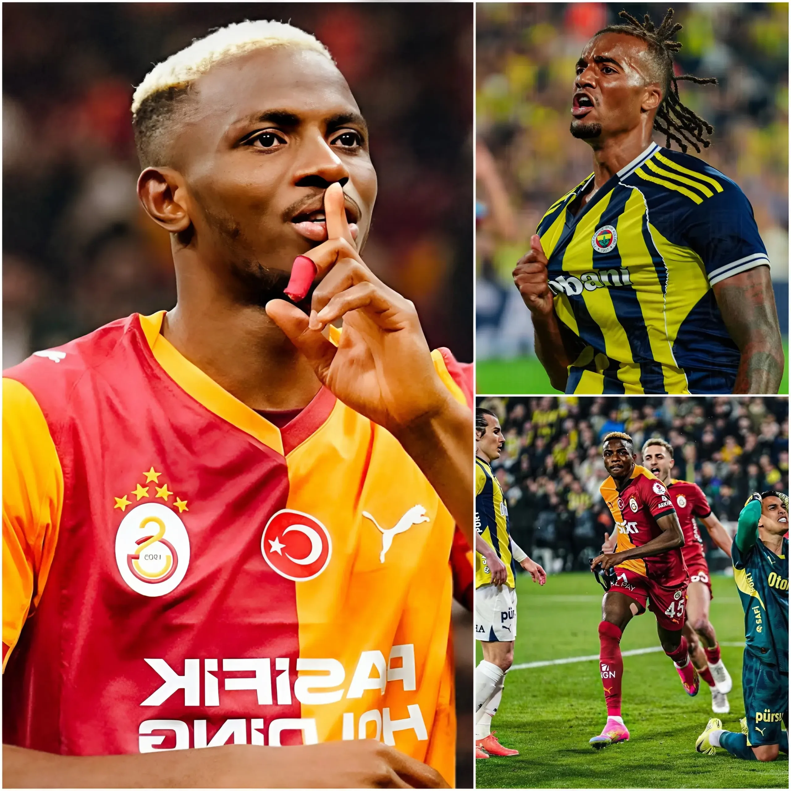 Cover Image for Galatasaray taraftarlarını endişelendiren haber, Victor Osimhen’in Kıtalararası Derbi’de oynama ihtimalini açıklamasıyla geldi. Ancak Fenerbahçe’nin savunma oyuncusu Archie Brown, “Osimhen olsa bile onu çok kolay bir şekilde etkisiz hale getiririm…” diyerek dikkat çeken bir açıklamada bulundu. Brown’un bu kışkırtıcı sözleri Osimhen’i öfkelendirirken, Nijeryalı yıldız anında 10 kelimelik bir mesajla karşılık verdi ve Archie Brown’un hemen uzaklaşmasına neden oldu.