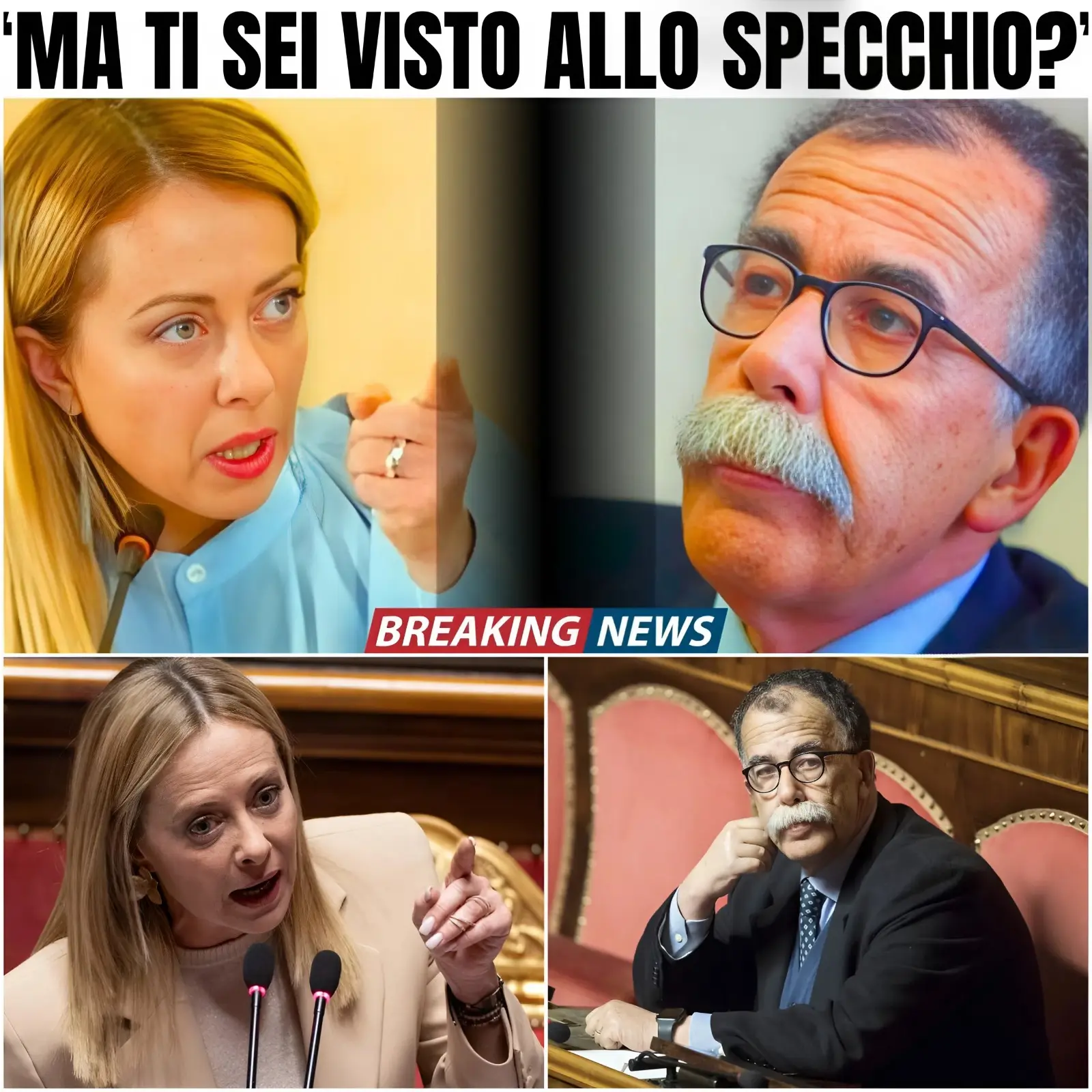 Cover Image for “Non mi insultare mai più — non lo tollererò!” – Giorgia Meloni è esplosa in diretta TV dopo il commento offensivo di Sandro Ruotolo. In una trasmissione drammatica seguita da milioni di spettatori, lo ha ridicolizzato duramente, lasciando il conduttore senza parole. La sua dichiarazione di sette parole è subito diventata virale, dominando i social media e scatenando accesi dibattiti in tutta Italia.