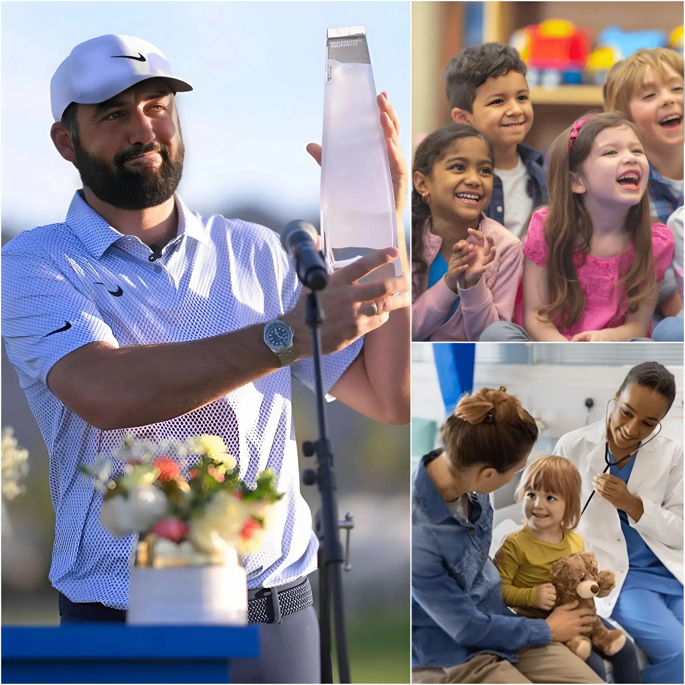 Cover Image for 😍GOOD NEWS: Scottie Scheffler continues to captivate the global golf community after his impressive win at The American Express on the PGA Tour, revealing that he plans to donate a portion of his prize earnings to a charitable cause. The funds will benefit 12 children undergoing cancer treatment at a renowned hospital in Memphis, which is famous for offering free care to children facing life-threatening diseases. This compassionate gesture not only reflects Scheffler’s deep sense of gratitude and empathy for life, but also emphasizes the social responsibility carried by the world’s top golfer—one who excels not only through extraordinary skill but also through acts of kindness and generosity.