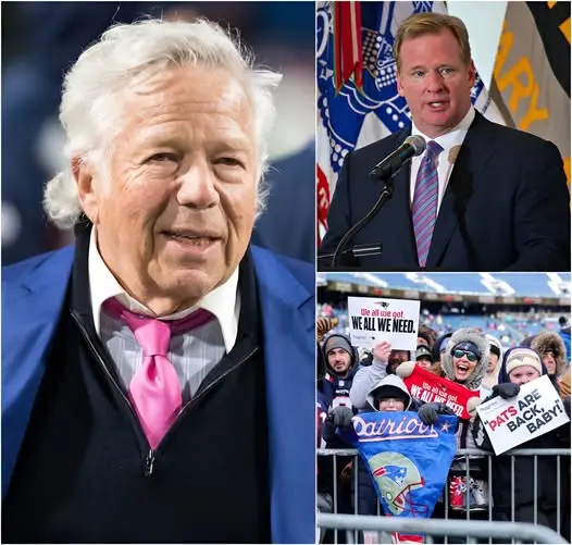 Cover Image for BREAKING NEWS: Patriots owner Robert Kraft publicly criticized the NFL, claiming that the number of tickets allocated to New England fans was significantly lower than those given to Seahawks supporters and celebrities for the Super Bowl at Levi’s Stadium. He accused the league of unfair distribution, arguing that it diminishes the voices of loyal Patriots fans and creates a psychological advantage for the opponent in the stands. Robert Kraft stressed that the Super Bowl should be a celebration for true fans, not a stage that favors fame and status. NFL Commissioner Roger Goodell immediately responded, stating that the ticket allocation process follows long-standing league practices and is designed to balance the interests of all parties involved. His response has only fueled further debate over the NFL’s transparency and fairness in the lead-up to the biggest game of the season.