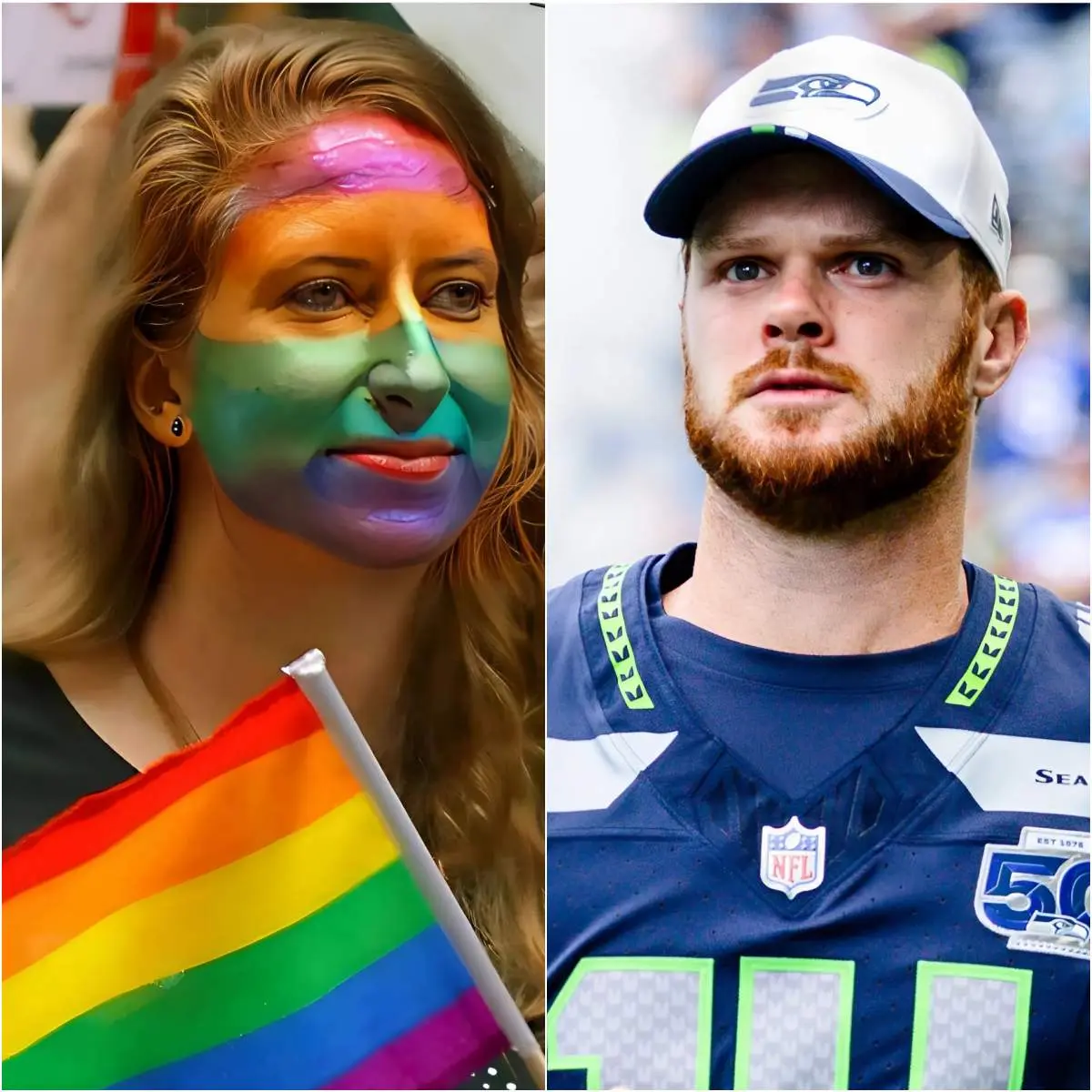 Cover Image for BREAKING: Sam Darnold has sparked widespread controversy across the NFL after reports surfaced that he would decline to wear the LGBT rainbow captain’s armband at the Super Bowl. During a candid press conference, the Seahawks quarterback was quoted as saying he would “rather retire tomorrow” than put it on. The comments quickly went viral, drawing sharp criticism from league commentators and advocacy groups alike. As scrutiny intensifies, both Darnold and Seattle’s leadership are now under mounting pressure, with the next 24 hours expected to be decisive for his future.