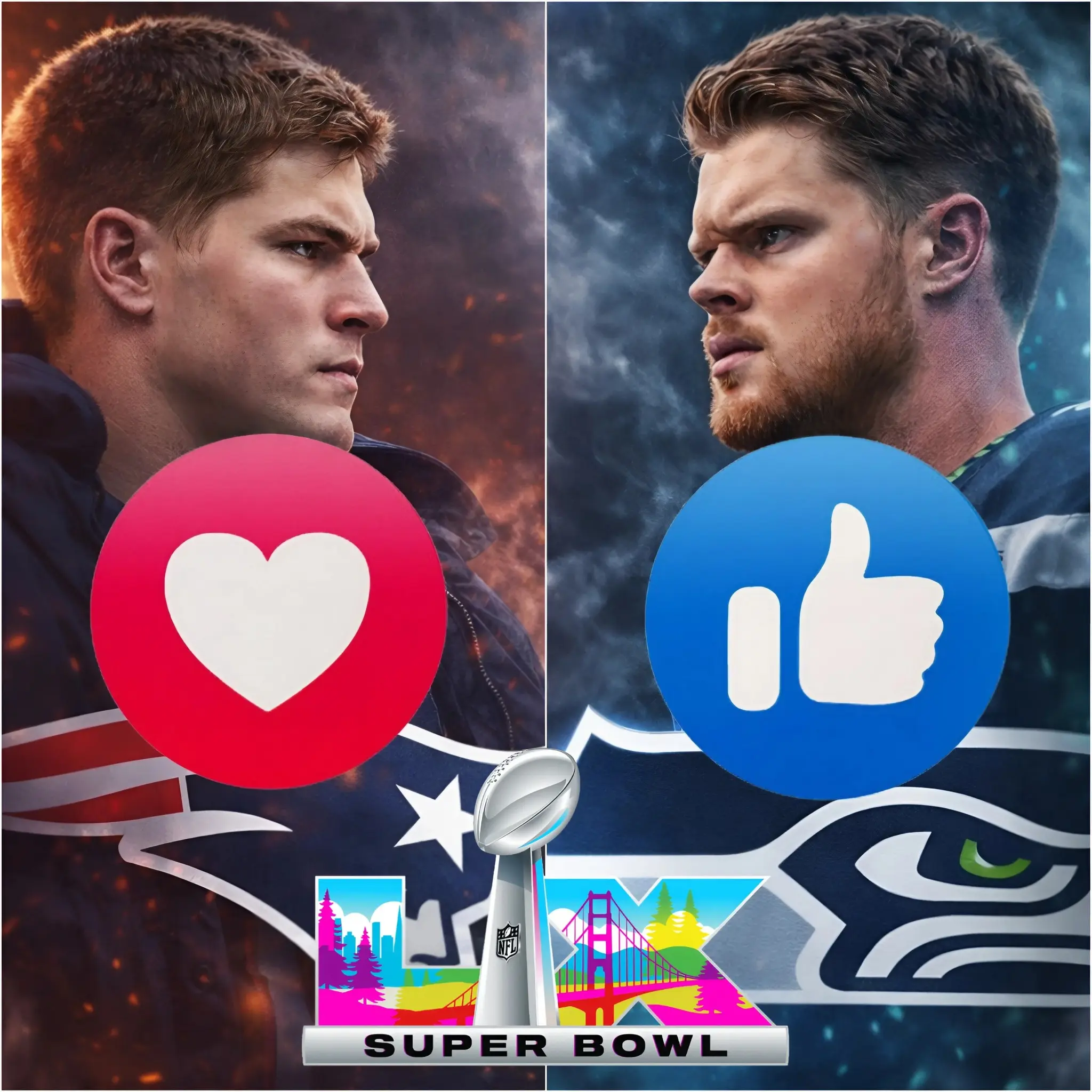 Cover Image for WATCH: New England Patriots vs. Seattle Seahawks at Levi’s Stadium | Super Bowl LX Game Preview
