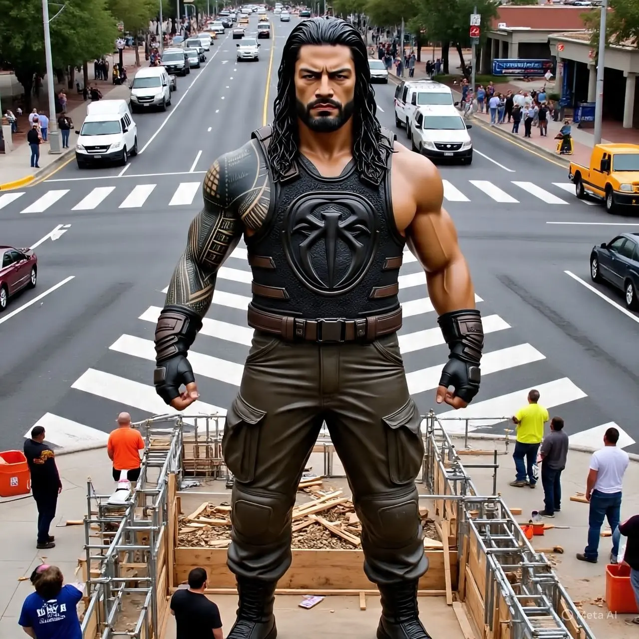 Cover Image for Breaking: The grand opening of a 50-meter-tall Roman Reigns statue in New York!.