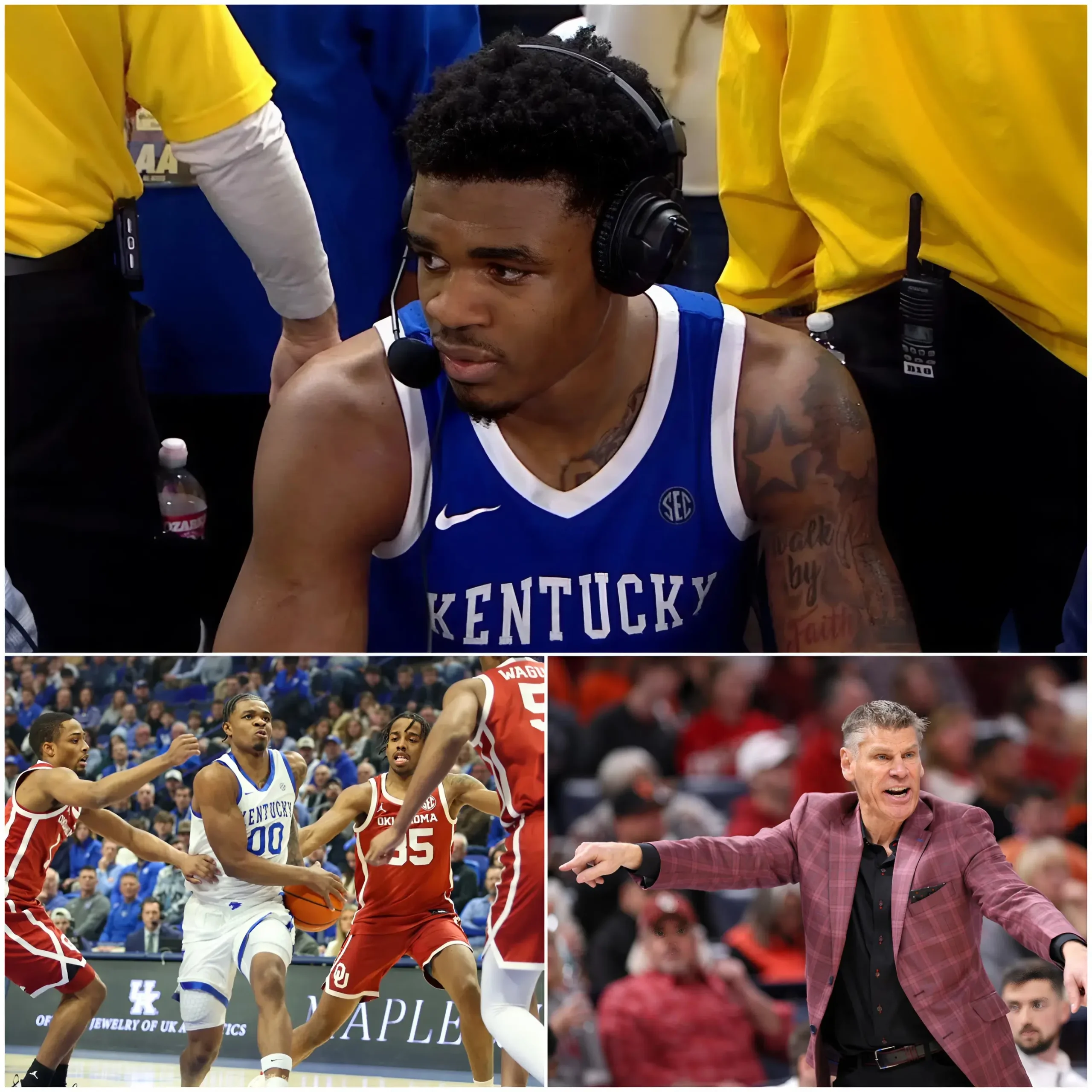 Cover Image for NO SWEARING, NO BIG ATTACKS – OTEGA OWEH’S 15-SECOND ANSWER SILENCED THE OKLAHOMA COACH: After a heavy 78–94 defeat against Kentucky, the Oklahoma coach unexpectedly made baseless accusations, implying Otega Oweh cheated. But all justifications quickly crumbled when Oweh needed only 15 seconds in an interview to deliver a cold, concise, and decisive counter-attack.