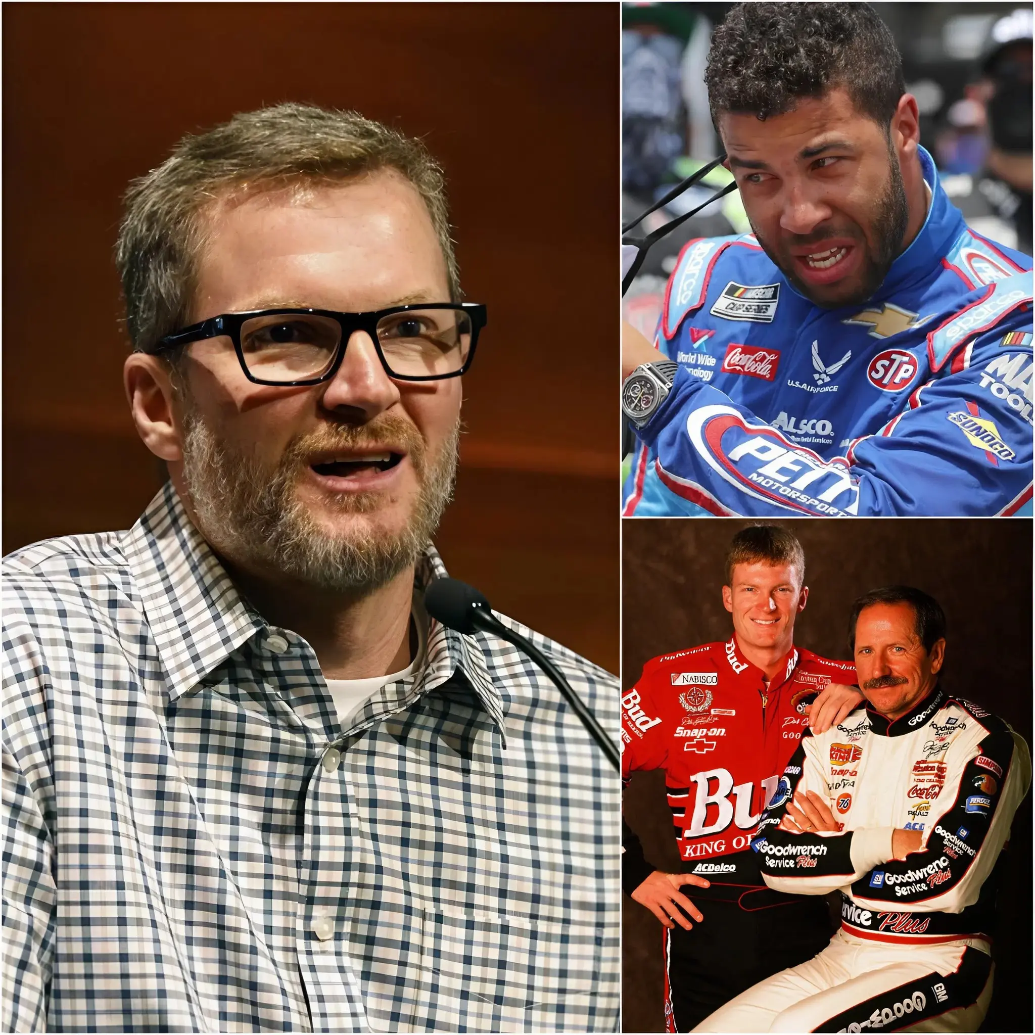 Cover Image for “You have no right to hold the steering wheel!” – NASCAR has made the decision to remove Bubba Wallace from the track following his offensive comments about the late legend Dale Sr., just before the Daytona 500. The Earnhardt family swiftly responded with a powerful 10-word statement that left Wallace speechless and in tears. A 30-second audio clip containing these hurtful remarks was leaked, sending shockwaves through the entire racing community…👇👇