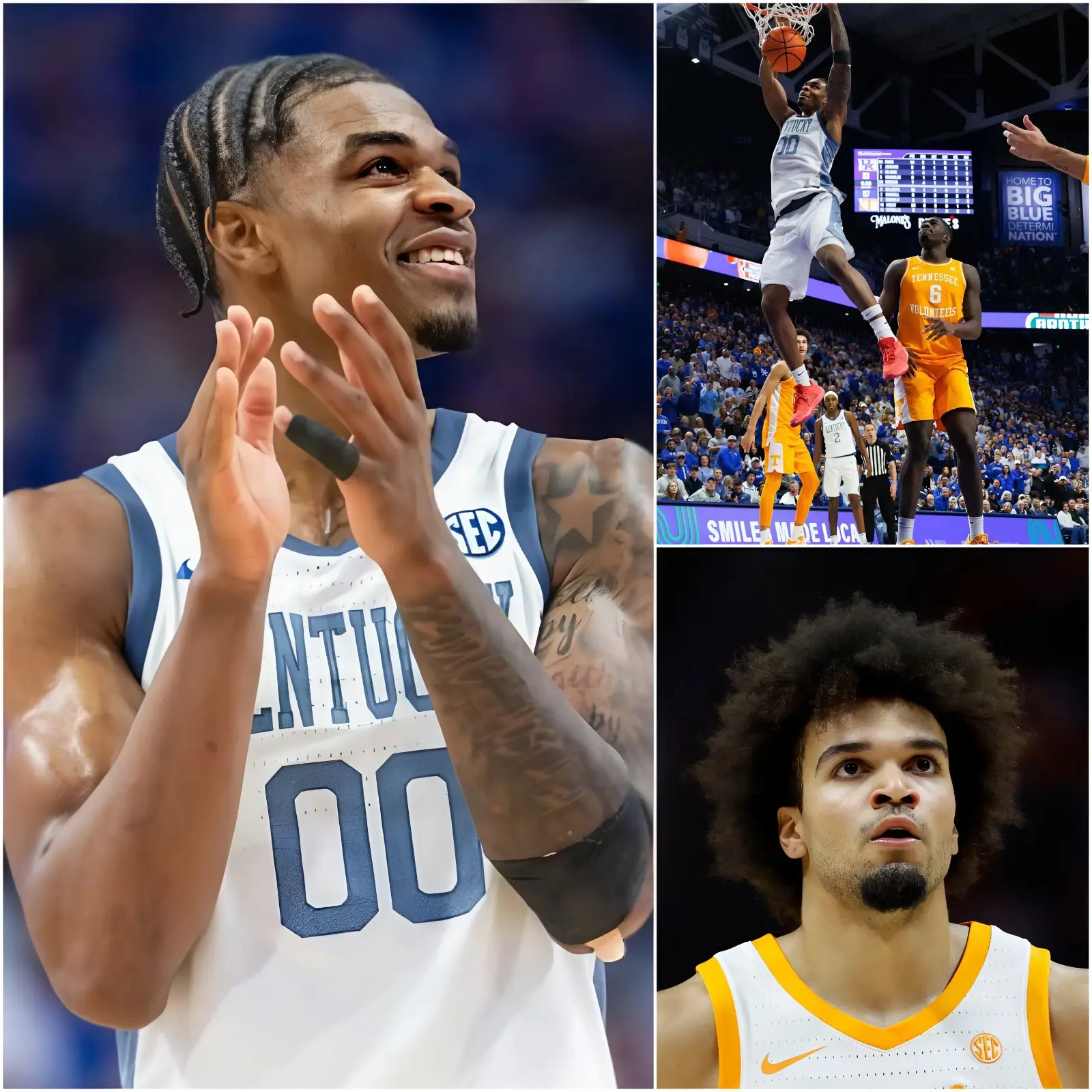 Cover Image for “If they want Kentucky to win at any cost right here in Rupp Arena, just hand them the SEC trophy right now and stop making us play these meaningless games.” Tennessee Volunteers guard Ja’Kobi Gillespie accused the referees in the matchup between Tennessee and Kentucky of blatant bias, deliberately ignoring all violations committed by the Wildcats, putting the Vols at a severe disadvantage. He even went further by insulting Otega Oweh, calling the matchup against him “an insult to my career” and declaring, “Kentucky is the biggest disgrace in the NCAA.” Immediately, Otega Oweh stood up to defend his team with 14 steel-hard words that left the Tennessee Volunteers and Ja’Kobi Gillespie speechless, utterly humiliated, and forced to issue a direct apology.