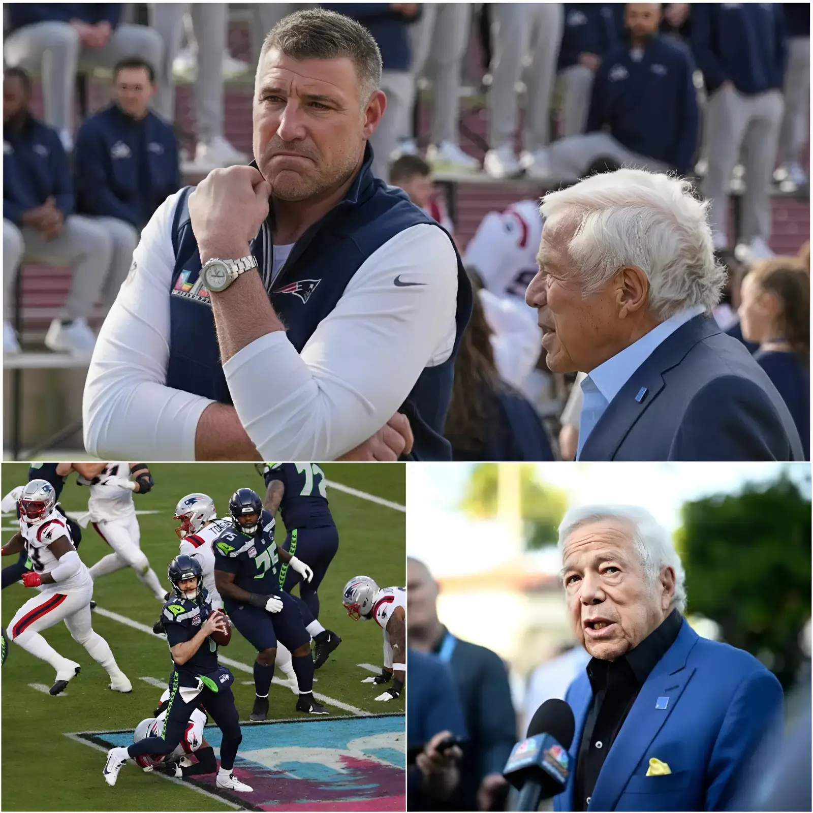 Cover Image for “GET OUT OF HERE—RIGHT NOW!” — Patriots owner Robert Kraft couldn’t hide his fury after what he called the most humiliating loss in Super Bowl LX, as New England were beaten 29–13 by the Seattle Seahawks. According to the report, Kraft demanded that Mike Vrabel take immediate action—cutting ties with two players he felt delivered inexcusable, disappointing performances and removing them from the New England Patriots organization at once. Those names are… you can check below and you’re sure to be disappointed in them.